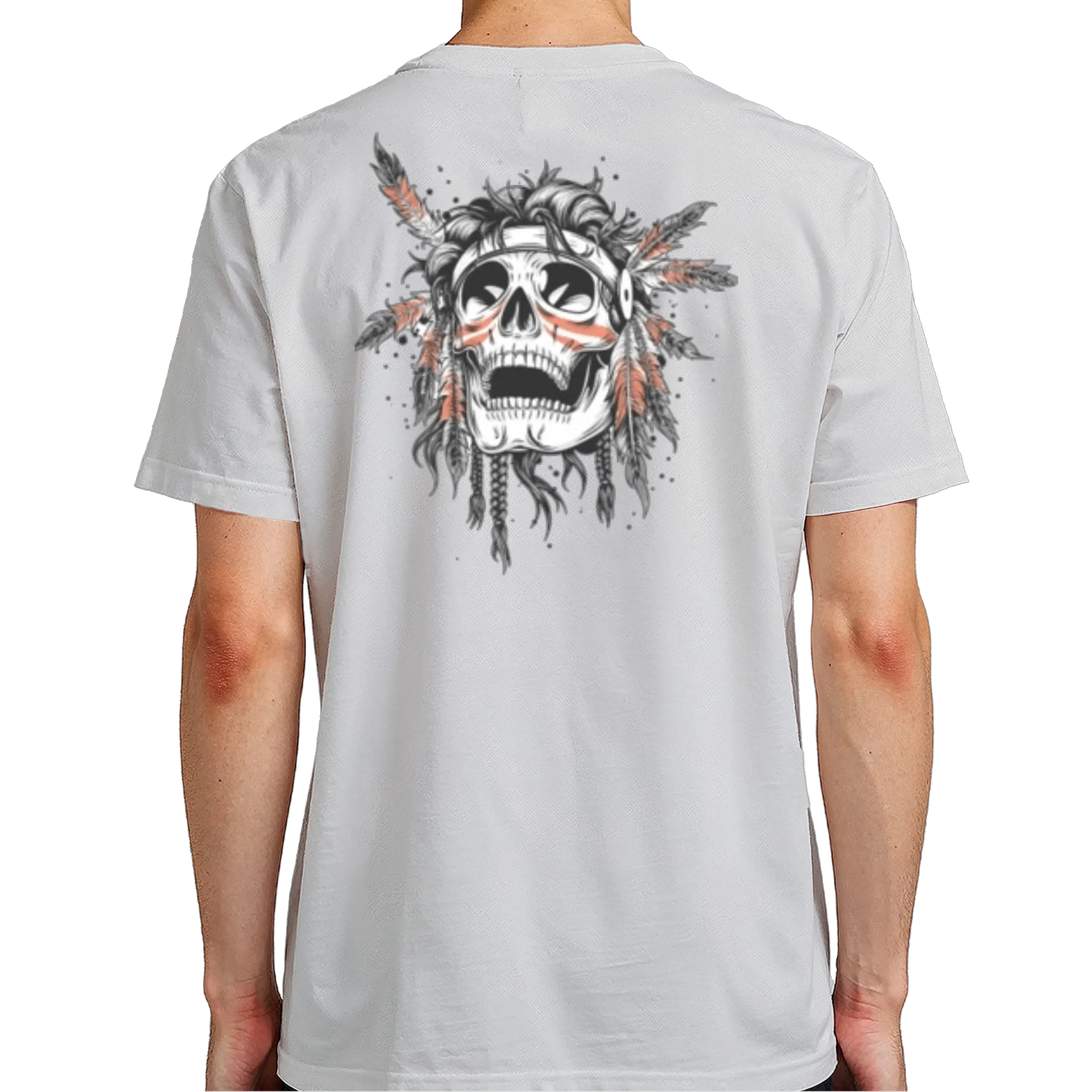 Camiseta Caveira Indígena 100% Algodão - Imagem 7