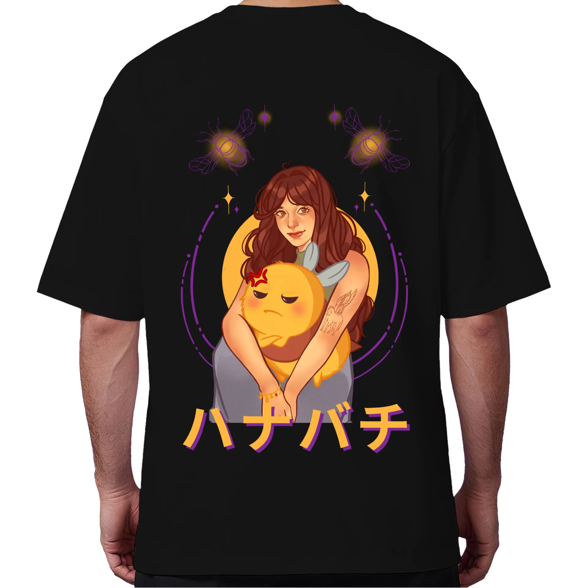 Camiseta "Hanabachi" Oversized - Versão Amarela - Imagem 4