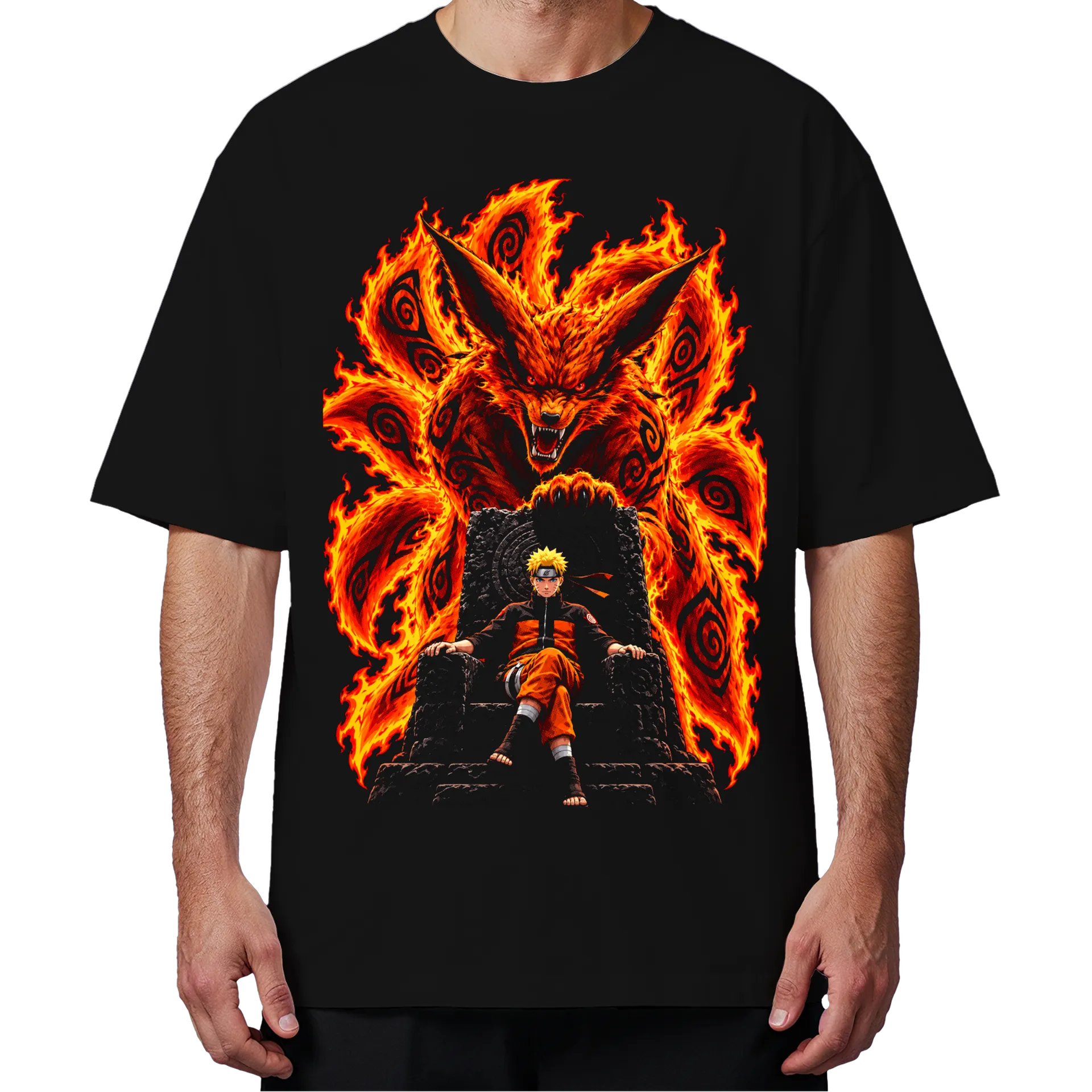Camiseta Oversized Naruto e Kurama _premium - Imagem 4