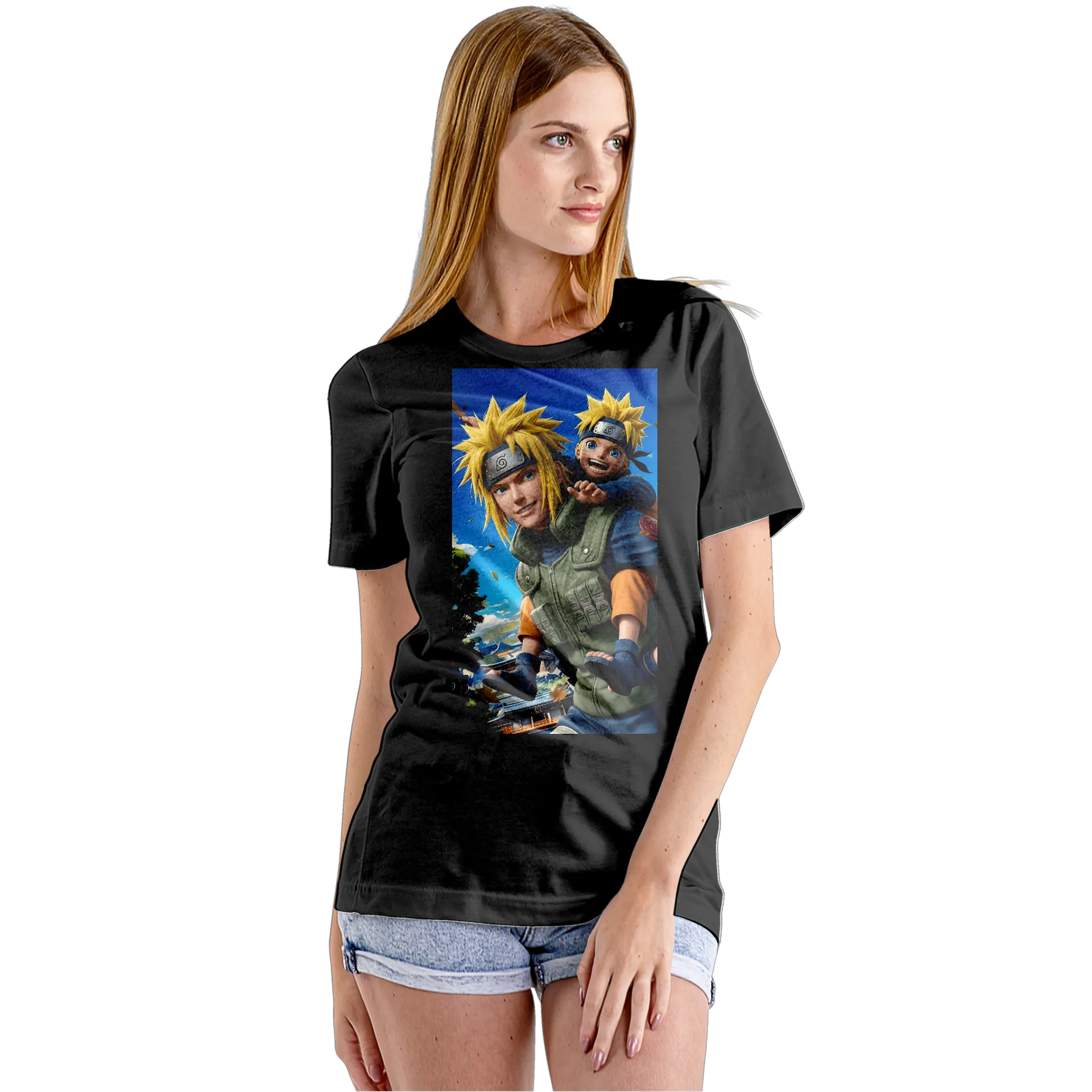 Camiseta Babylook Naruto e Minato Anime 100% Algodão - Imagem 5
