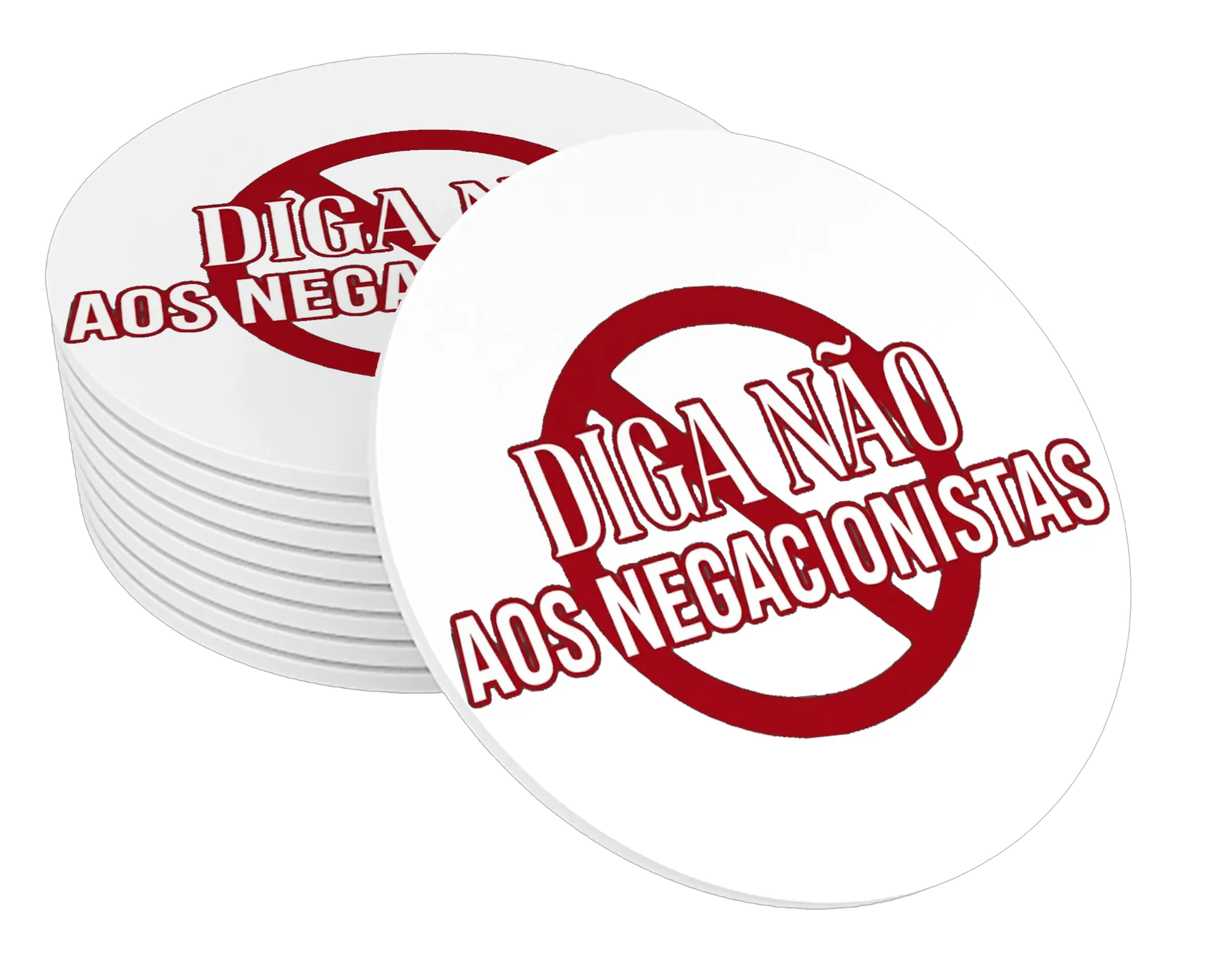 Porta-copos personalizado - não aos negacionistas - Imagem 1