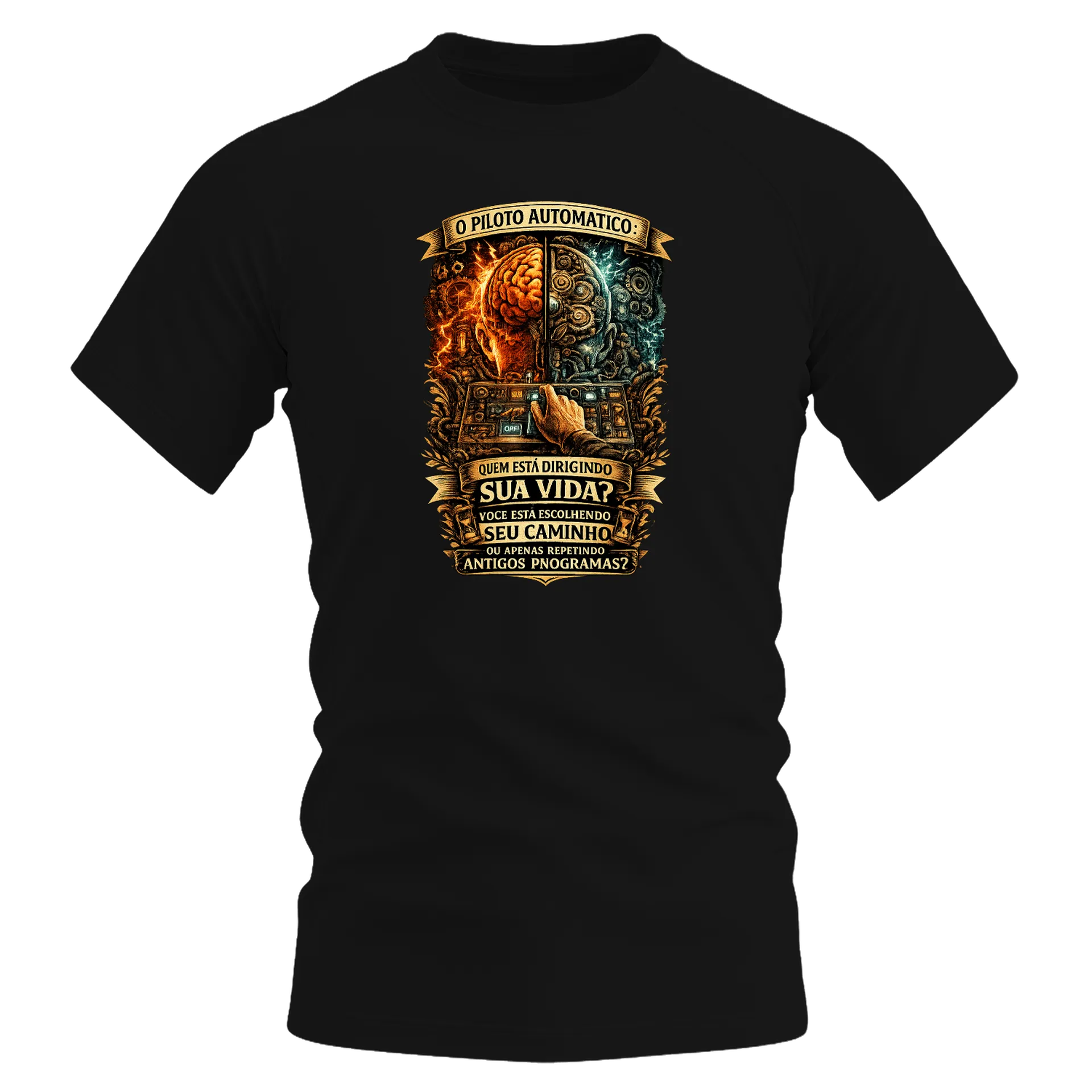 Camiseta Dry Fit Estampa Cerebral Futurista 100% Polyester - Imagem 1