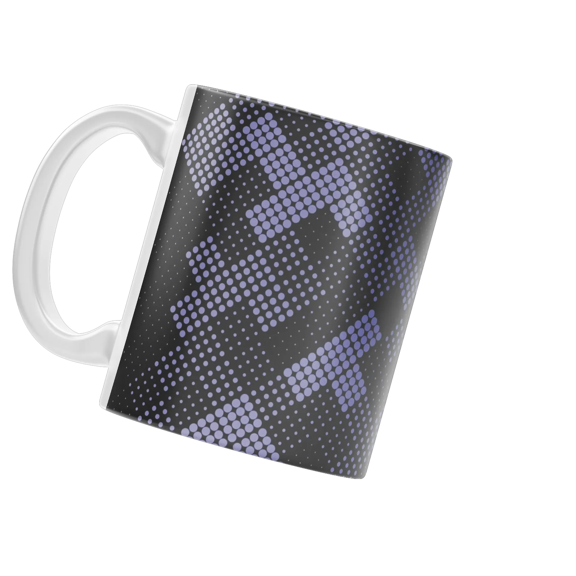 Caneca Porcelana Estampa Geométrica Violeta 325ml - Imagem 3