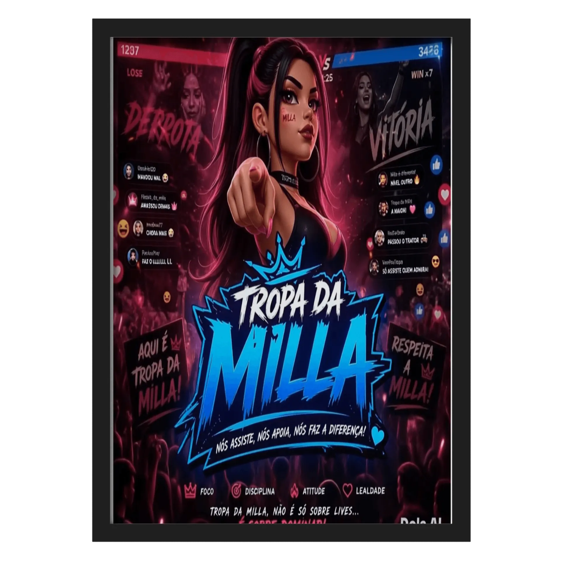 Quadro Tropa da Milla Estampa Colorida A3 - Imagem 1