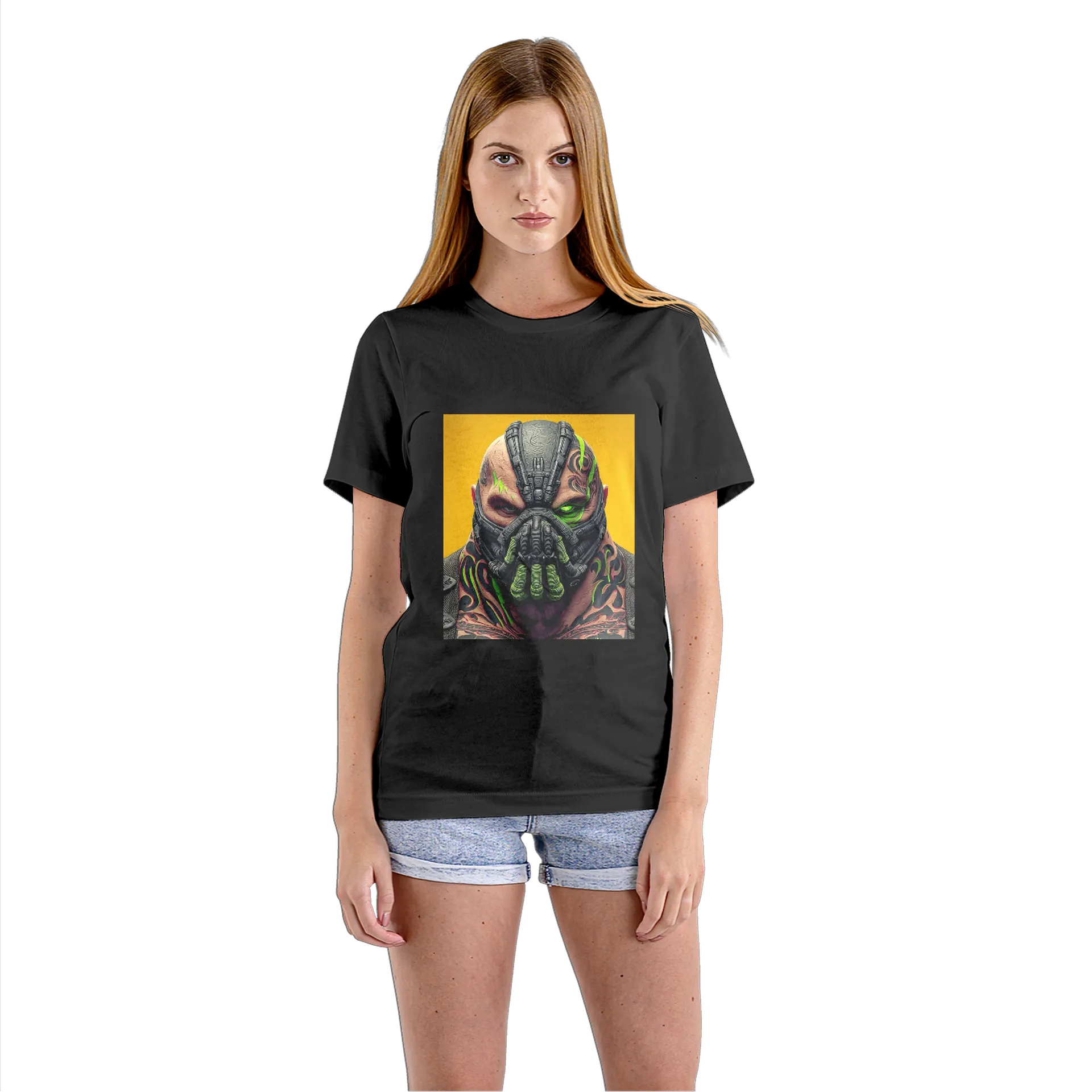 Camiseta Babylook Personagem Mascarado Arte Realista 100% - Imagem 3