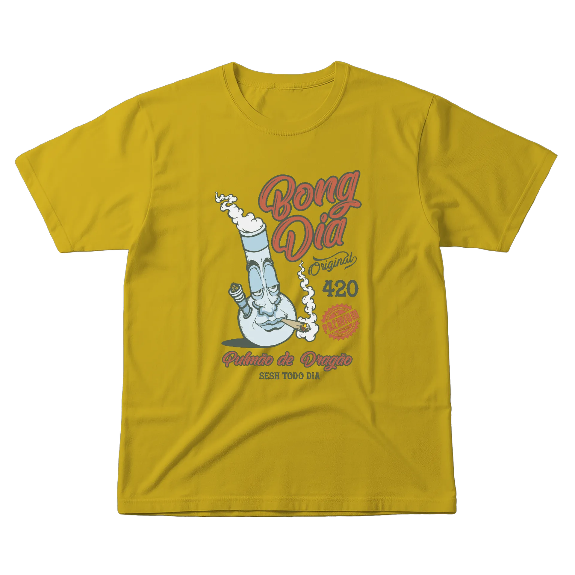 Camiseta Estampa Bong Dia 100% Algodão - Imagem 1