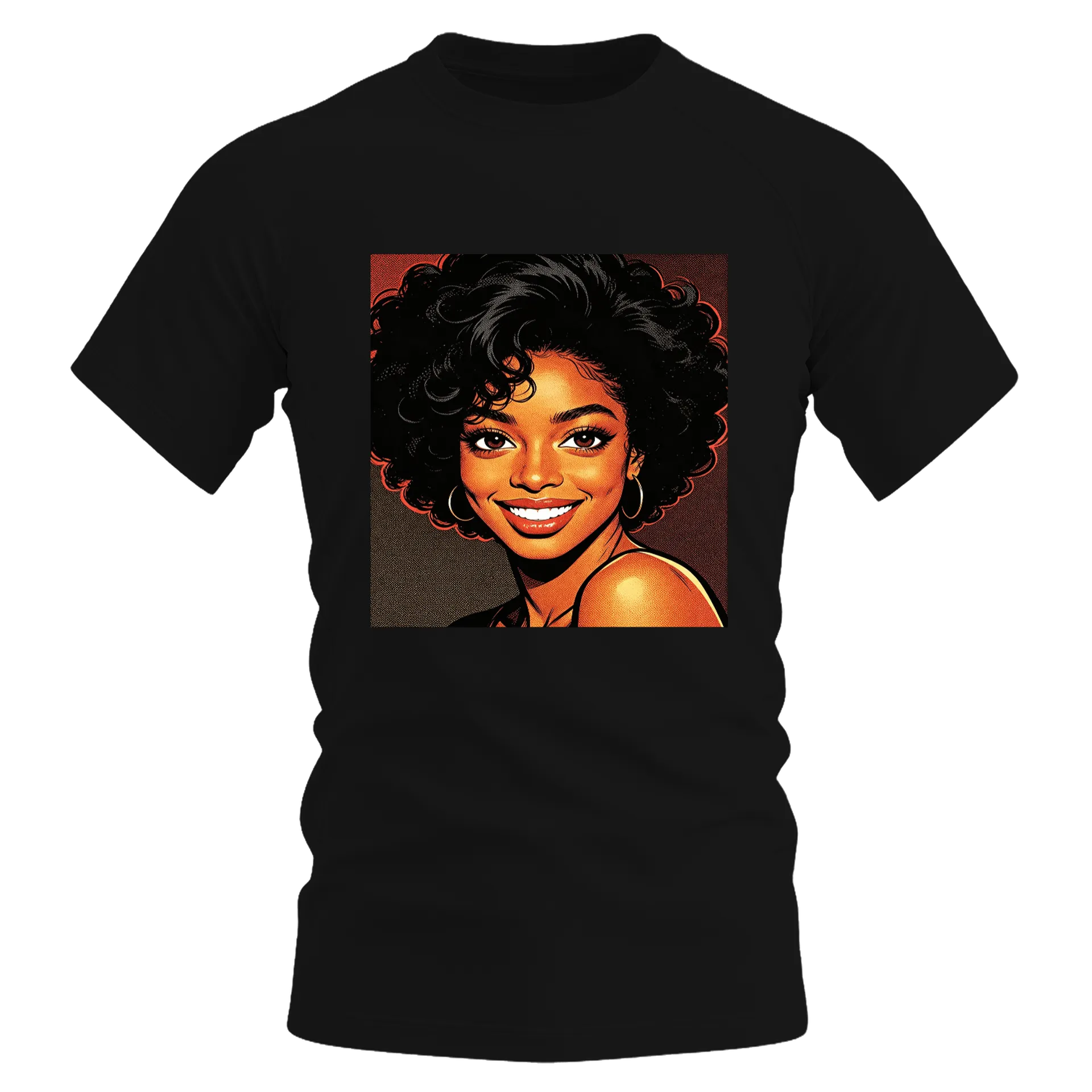 Camiseta Dry Fit Retrô Rosto Mulher Ilustrado breathable - Imagem 1