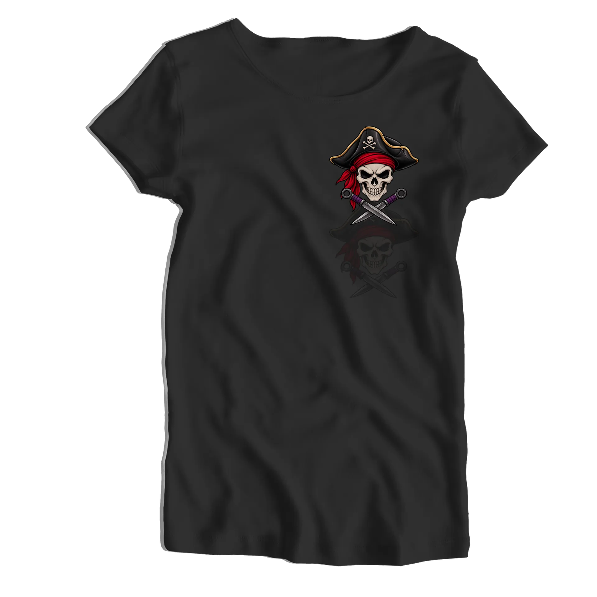 Babylook Emblema Pirata - Caveiro - Imagem 1