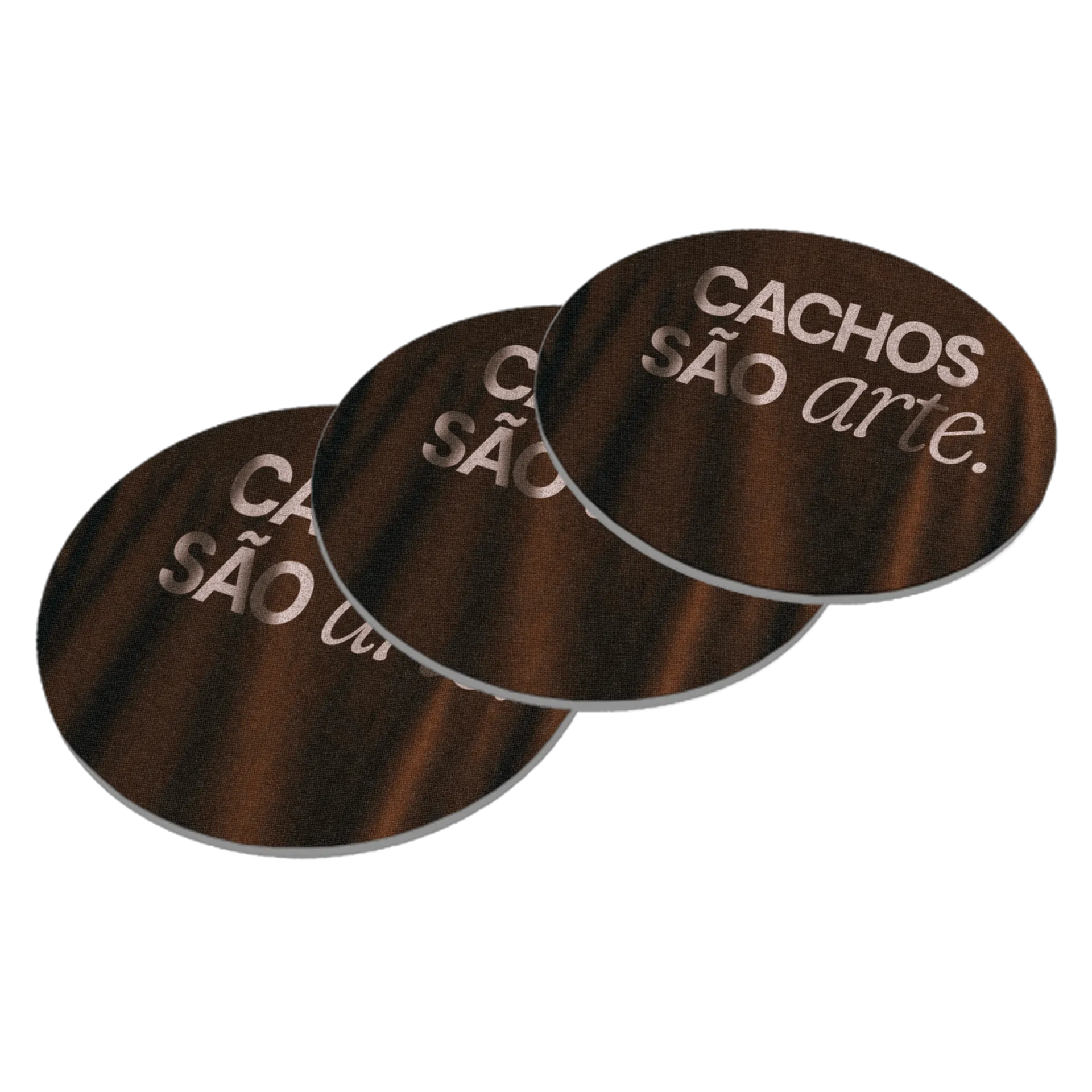 Porta-copo MDF Cachos São Arte 10x10cm - Imagem 3