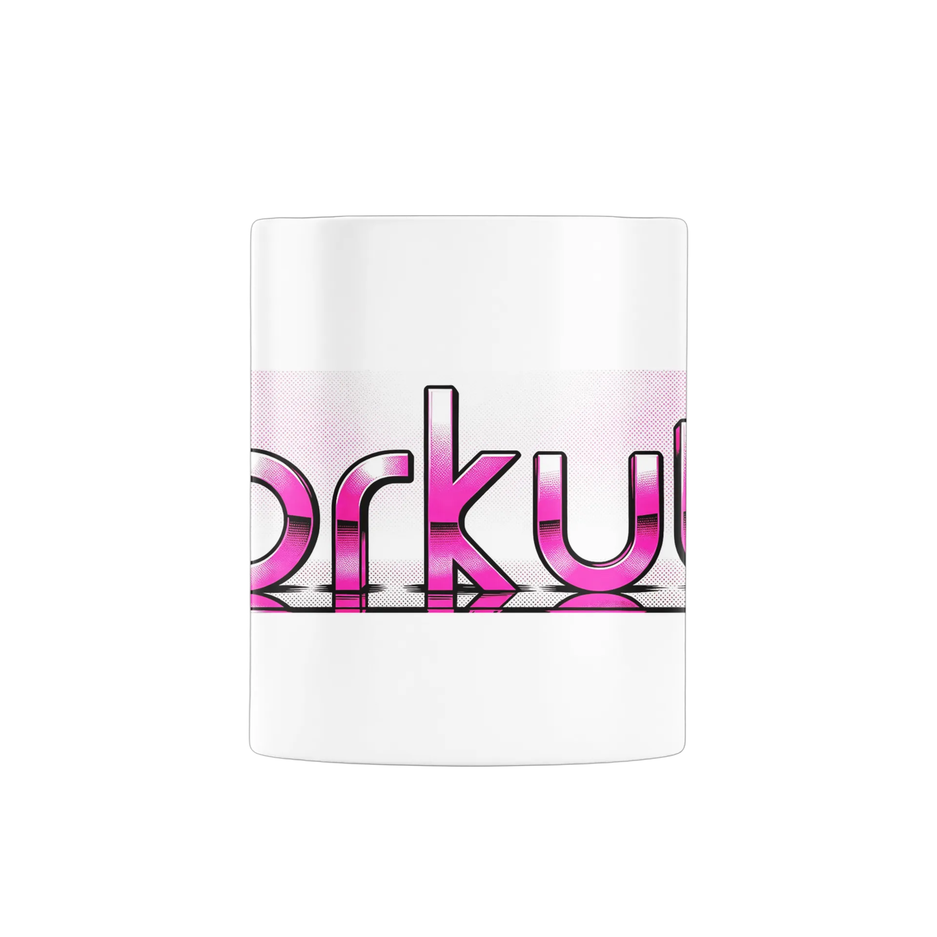 Caneca Branca Estampa Splatter Rosê 325ml - Imagem 1