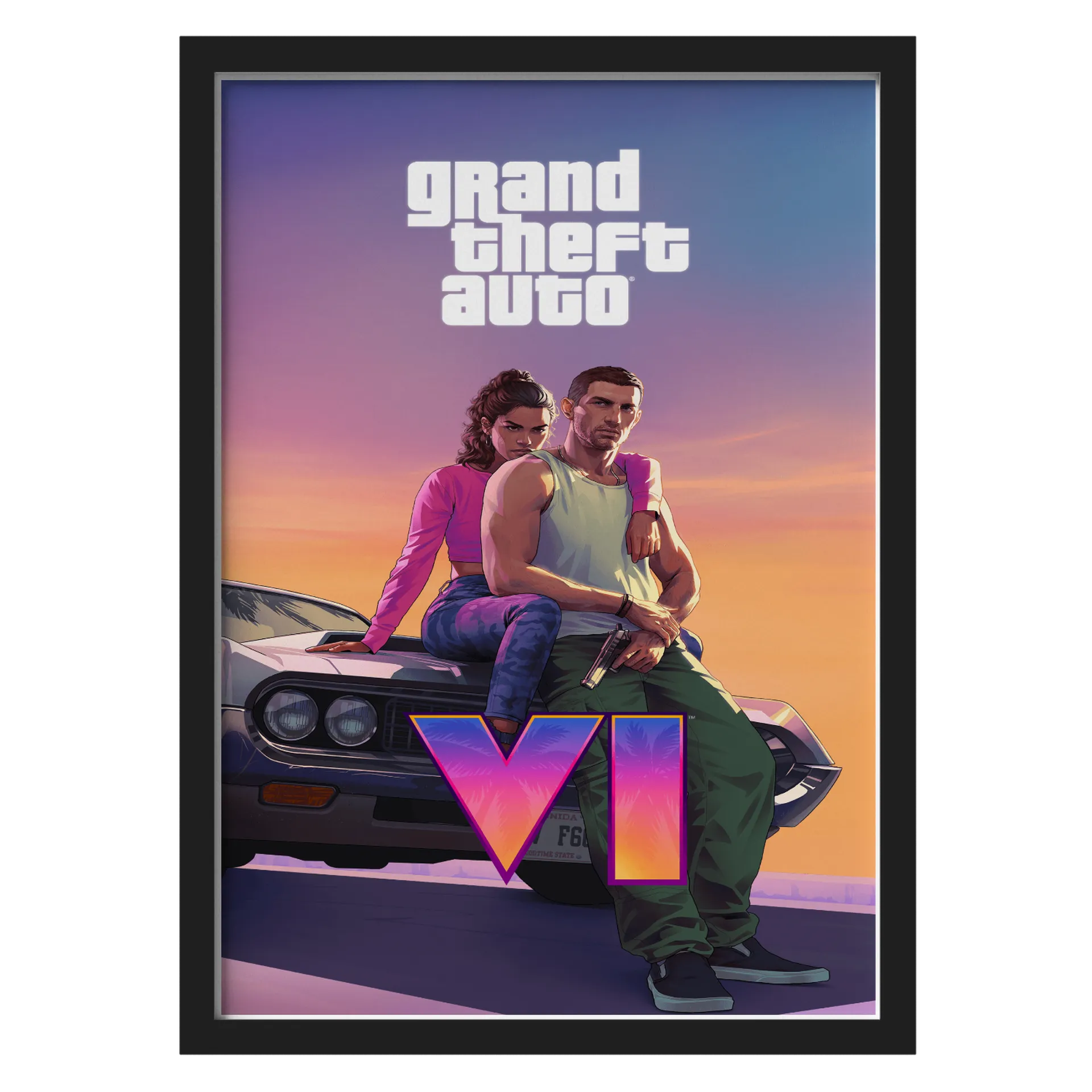 Quadro A3 personalizado GTA-VI de Marcos Caroço Geek — imagem 1 de 3