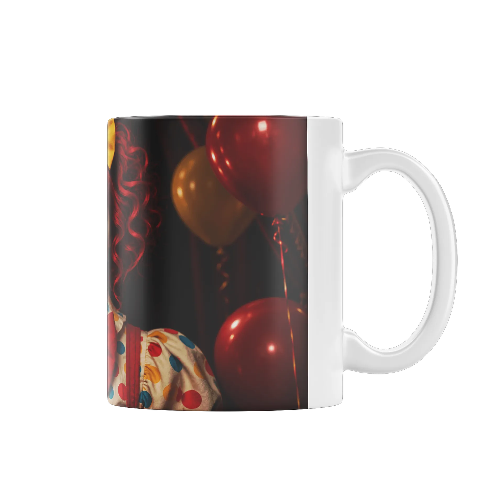 Caneca Palhaça Ruiva com Balões Coloridos 325ml - Imagem 1
