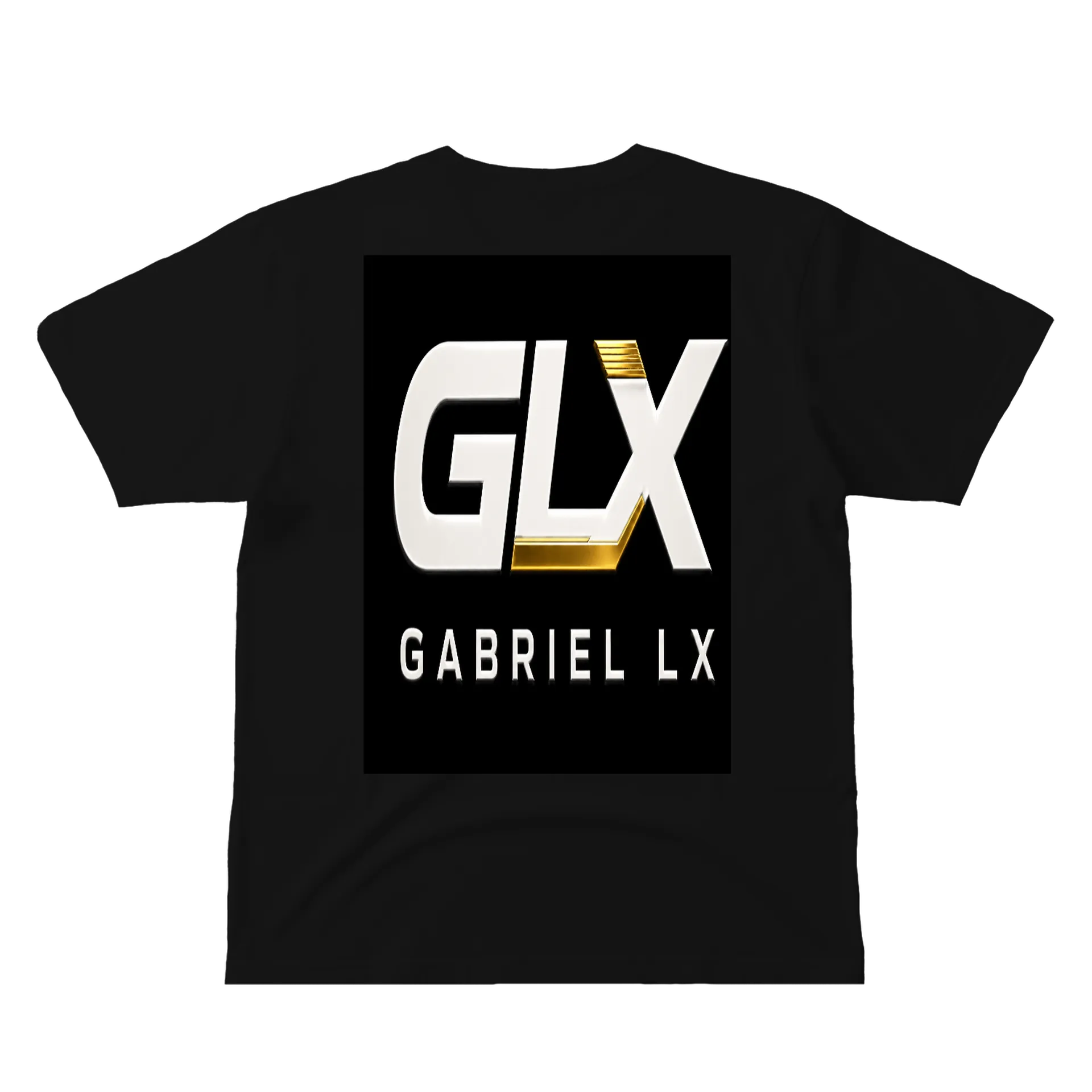 Camiseta Estampa GLX Gabriel LX 100% Algodão Preto de GabrielRibeirodaluz