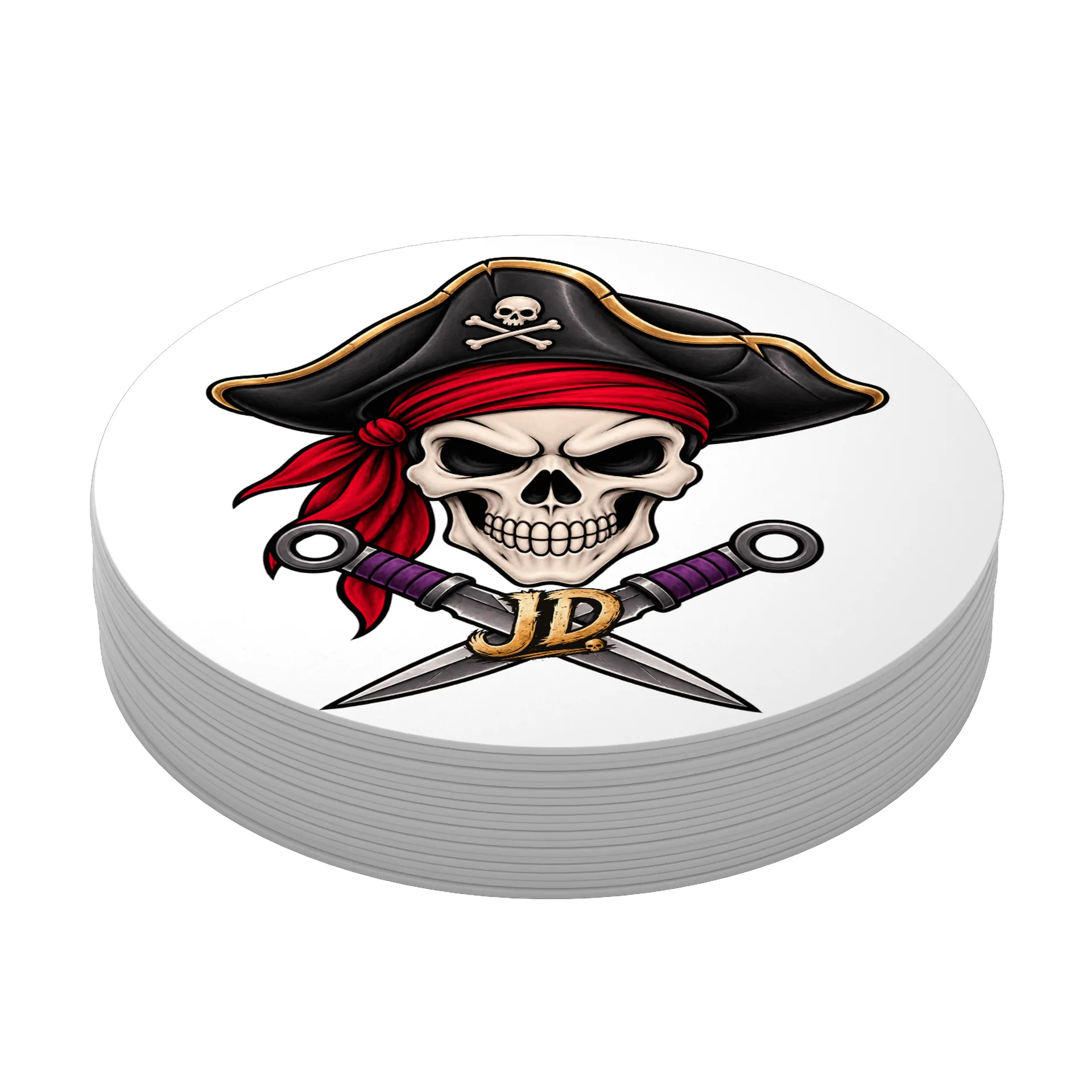 Porta-copos Emblema Pirata - Caveiro - Imagem 4