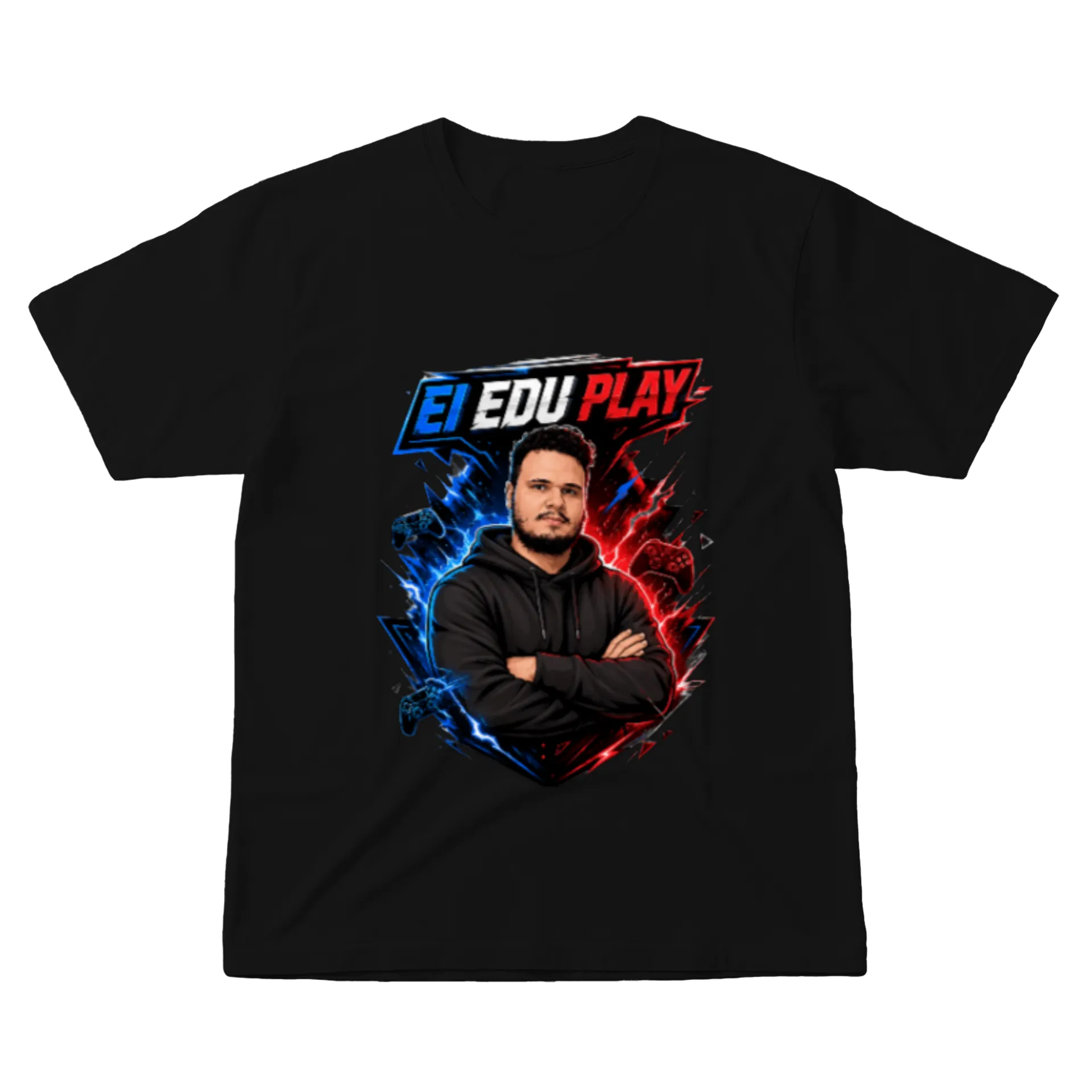 Camiseta Estampa Gamer Edu Play 100% Algodão - Imagem 1