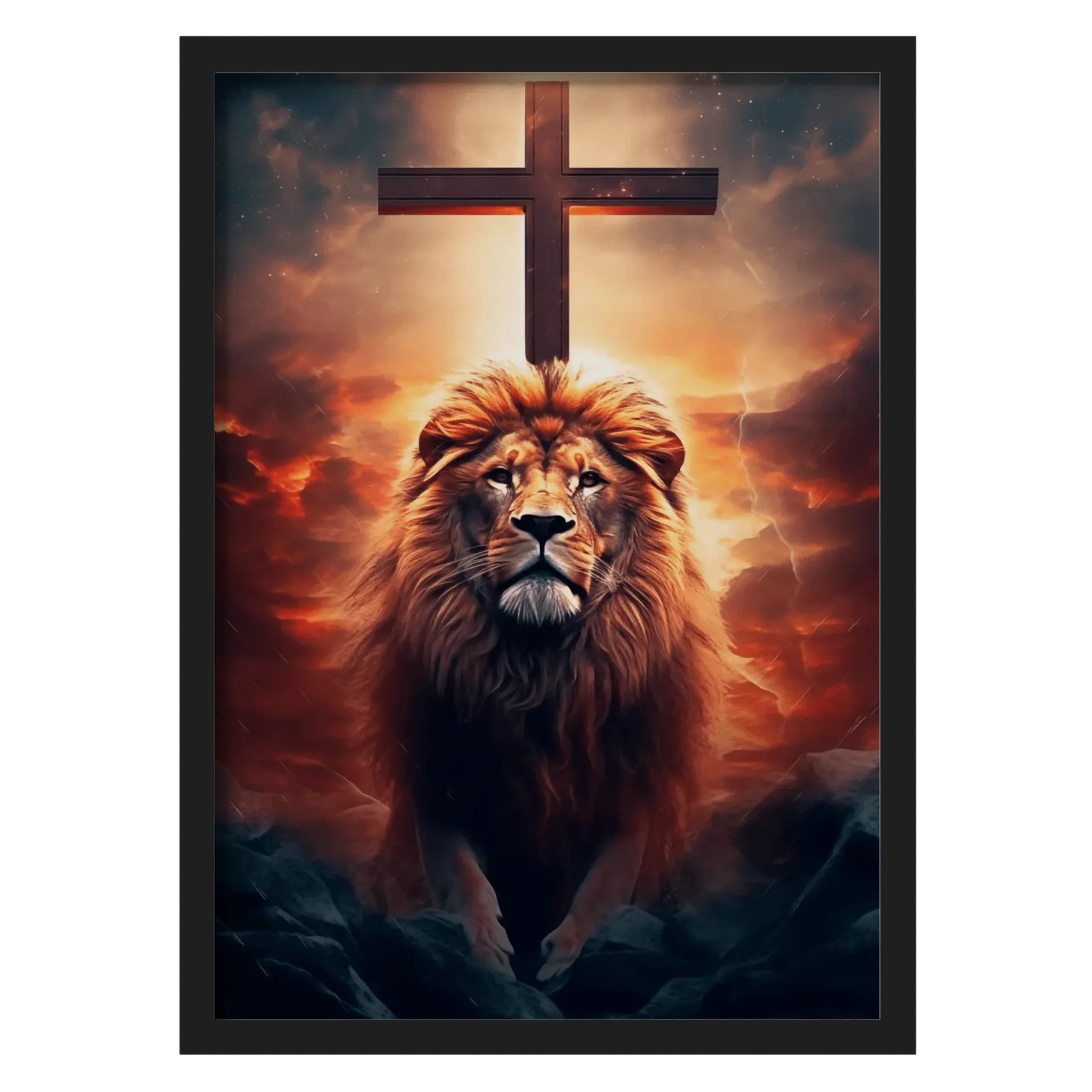 Quadro A3 personalizado Leão de Judá - Imagem 1