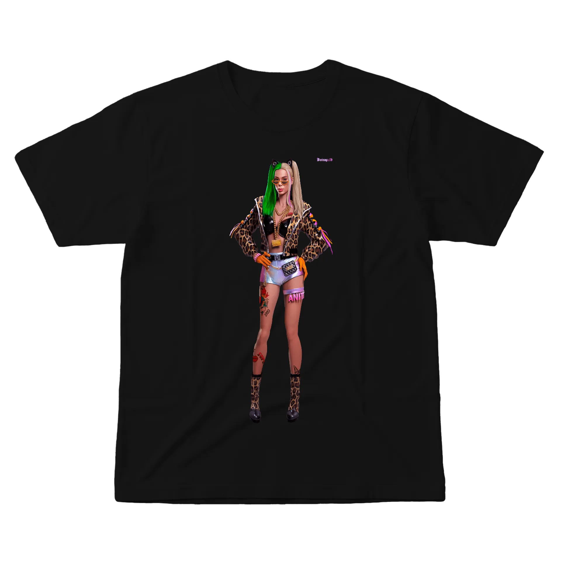Camiseta personalizada FREE FIRE ANITTA A PATROA de Burinnga