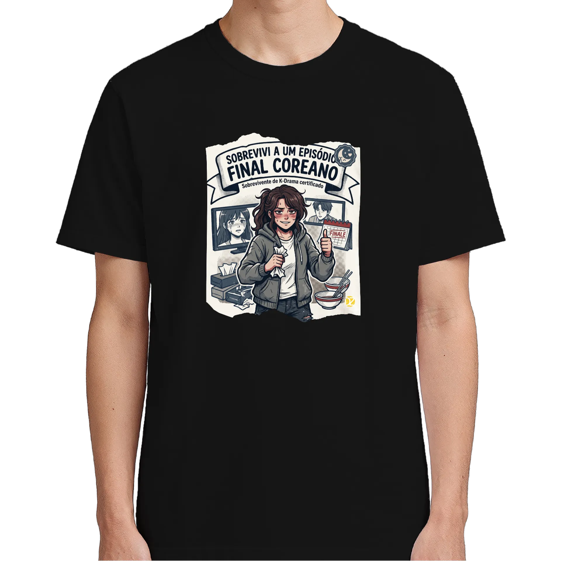 Camiseta Sobrevivi A Um Espisódio Final Coreano - Imagem 5