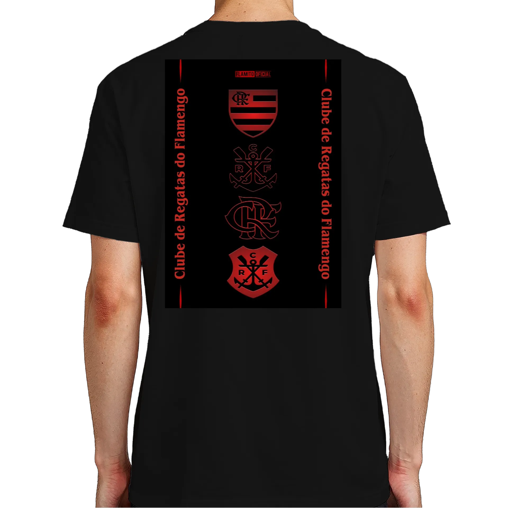 Camiseta Estampa Flamengo Tipografia 100% Algodão - Imagem 7
