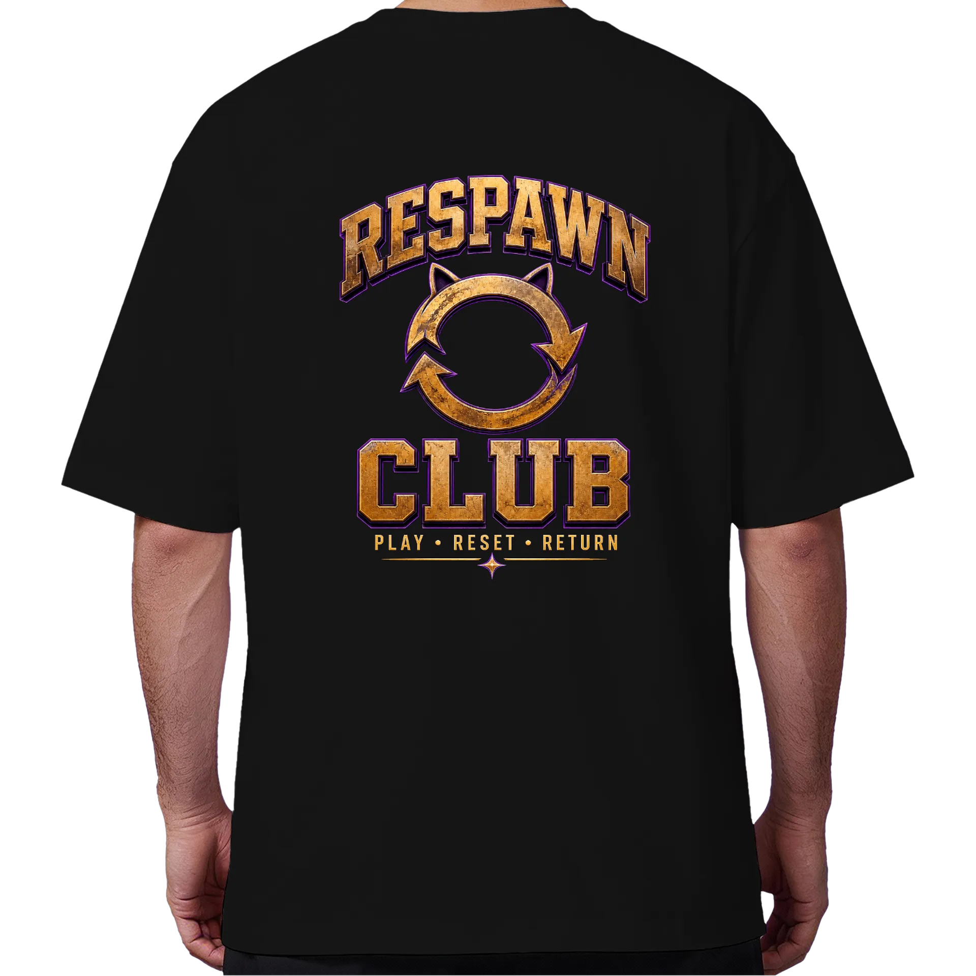 Camiseta Oversized Gamer Respawn Club de HeyBastet — imagem 6 de 6