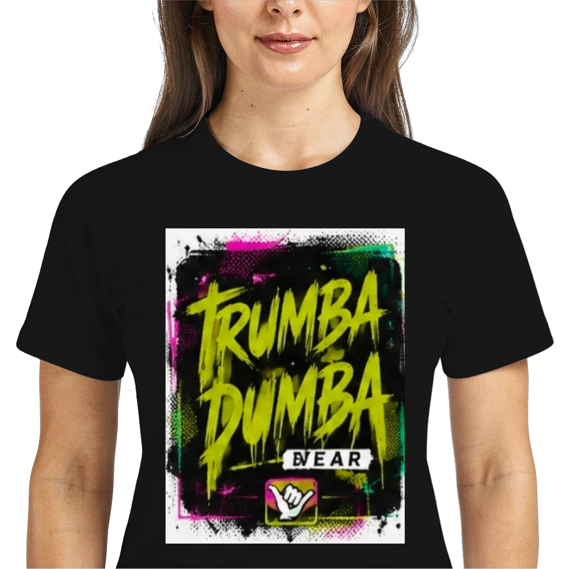 Camiseta Dry Fit Estampa Grunge Neon Letras Brilhantes de Renato — imagem 3 de 6