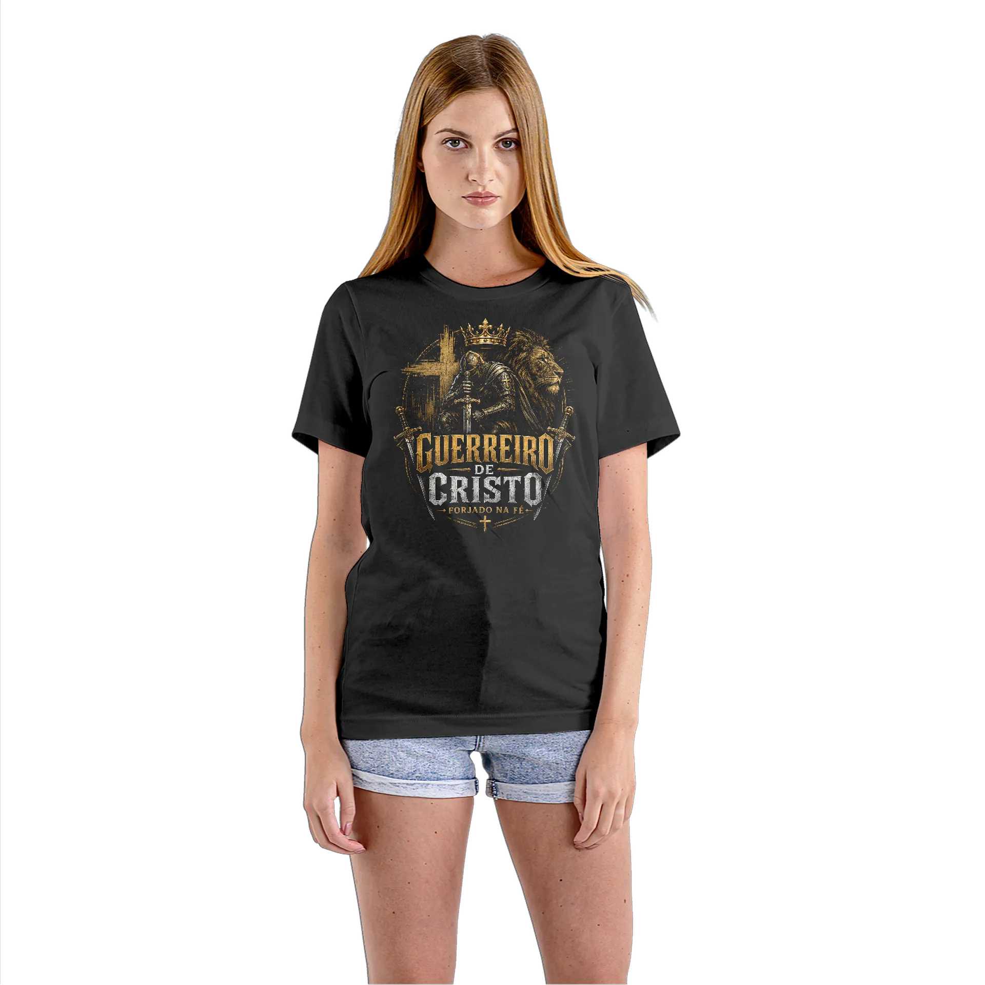 Camiseta Babylook Guerreiro de Cristo 100% Algodão - Imagem 3