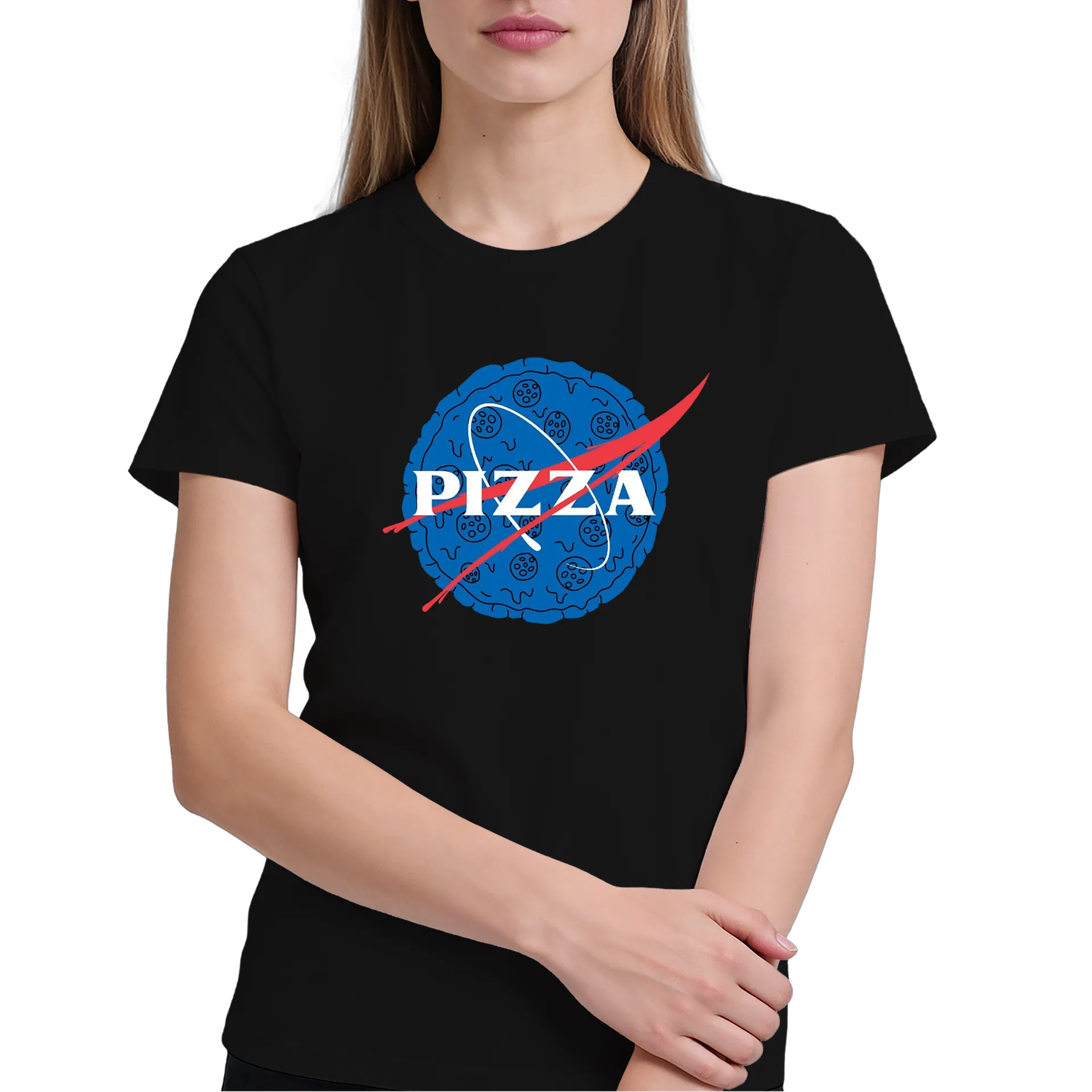 Camiseta Pizza Estilo NASA 100% Algodão - Imagem 4