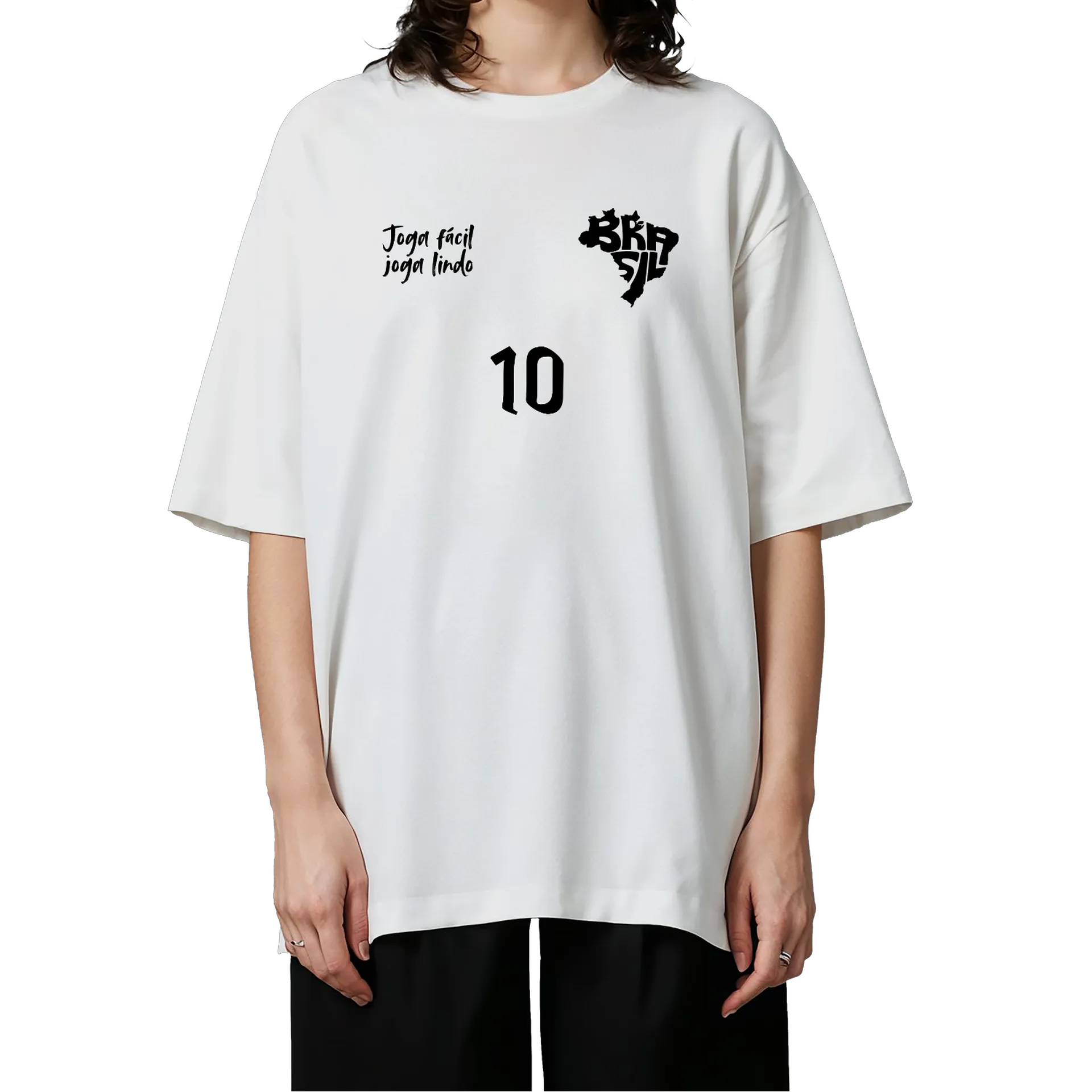 Camiseta Joga Fácil, Joga Lindo Oversized - Imagem 3