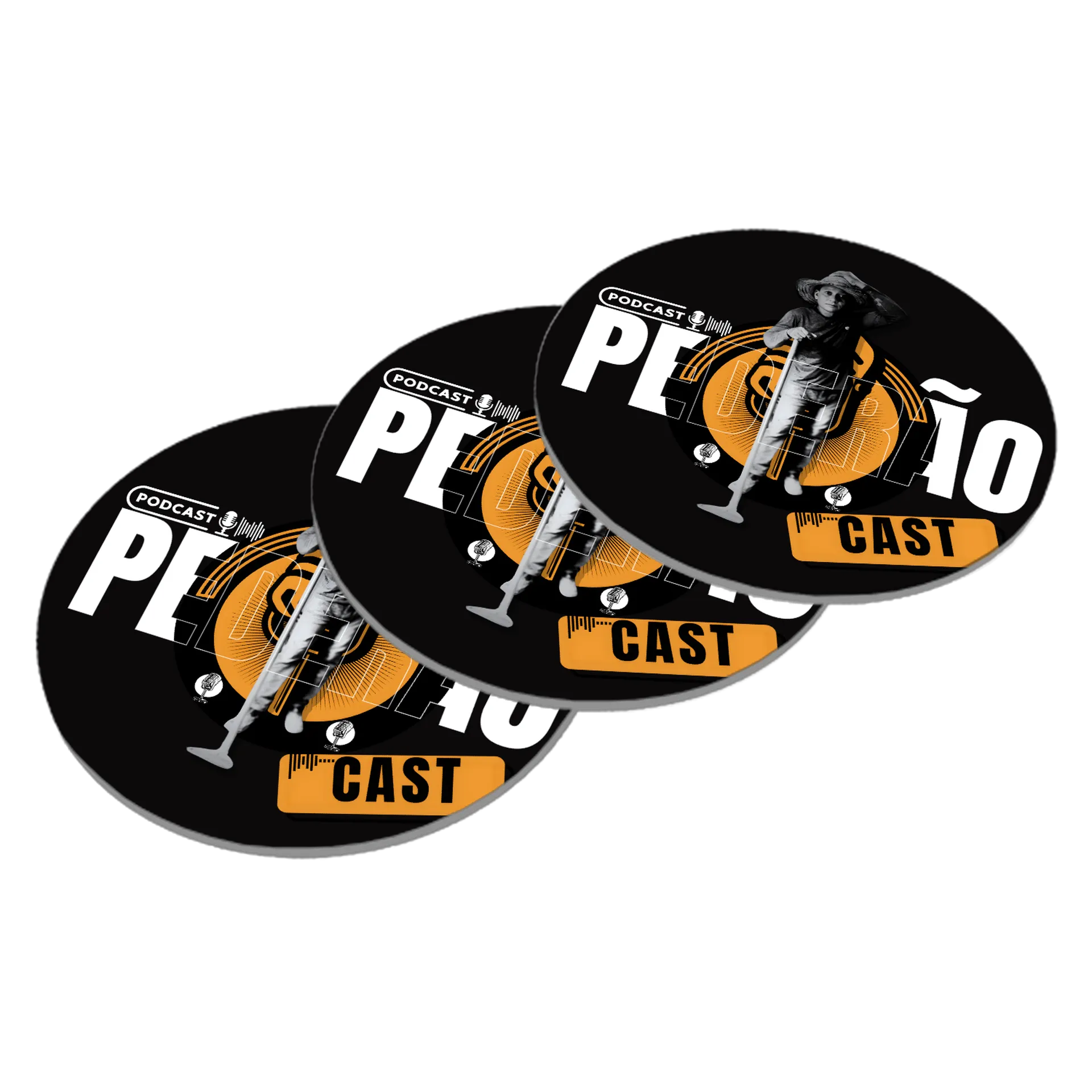 Porta-copos personalizado de Pederãocast — imagem 2 de 3