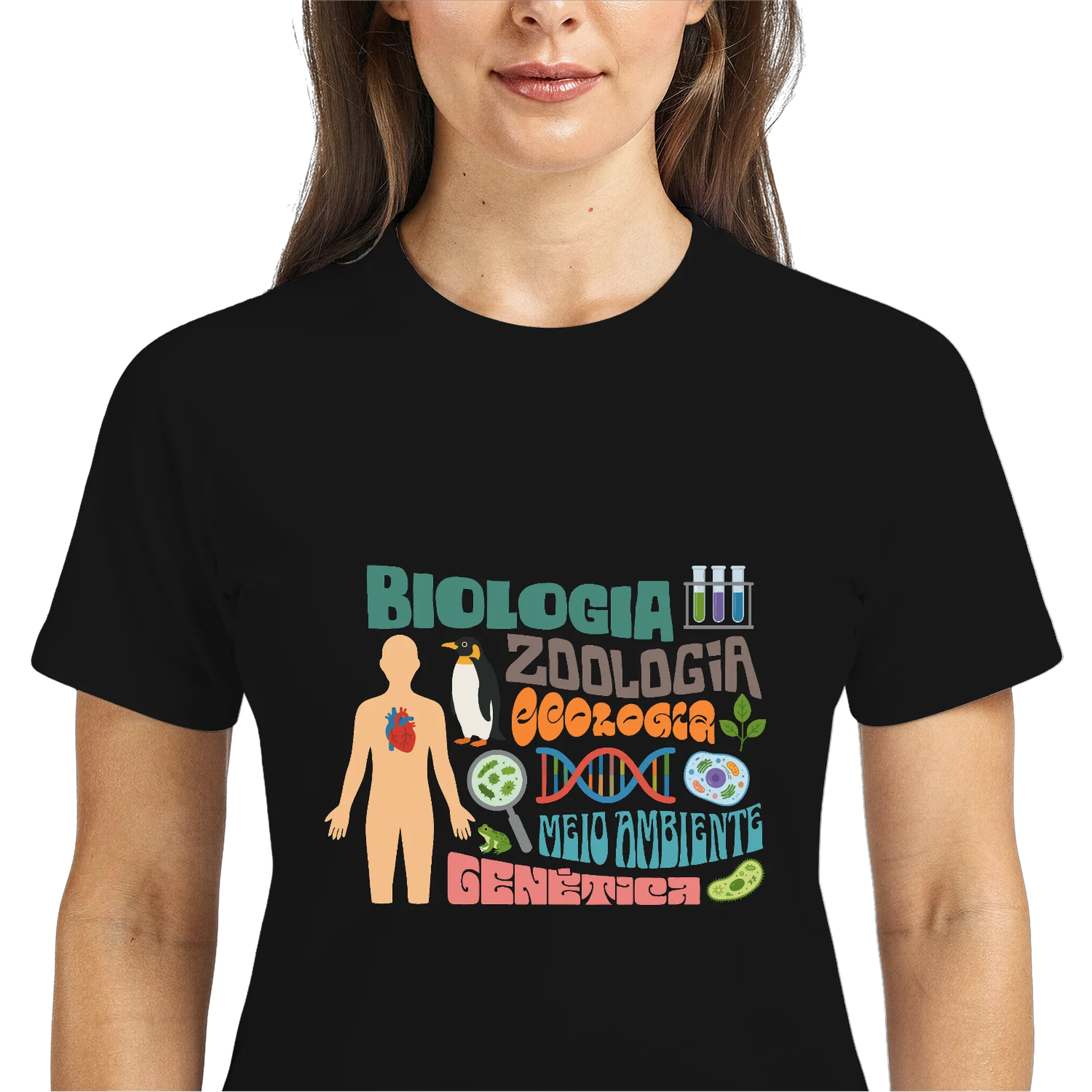 Camiseta Dry Fit Biologia Zoologia Genética 100% Polyester - Imagem 3