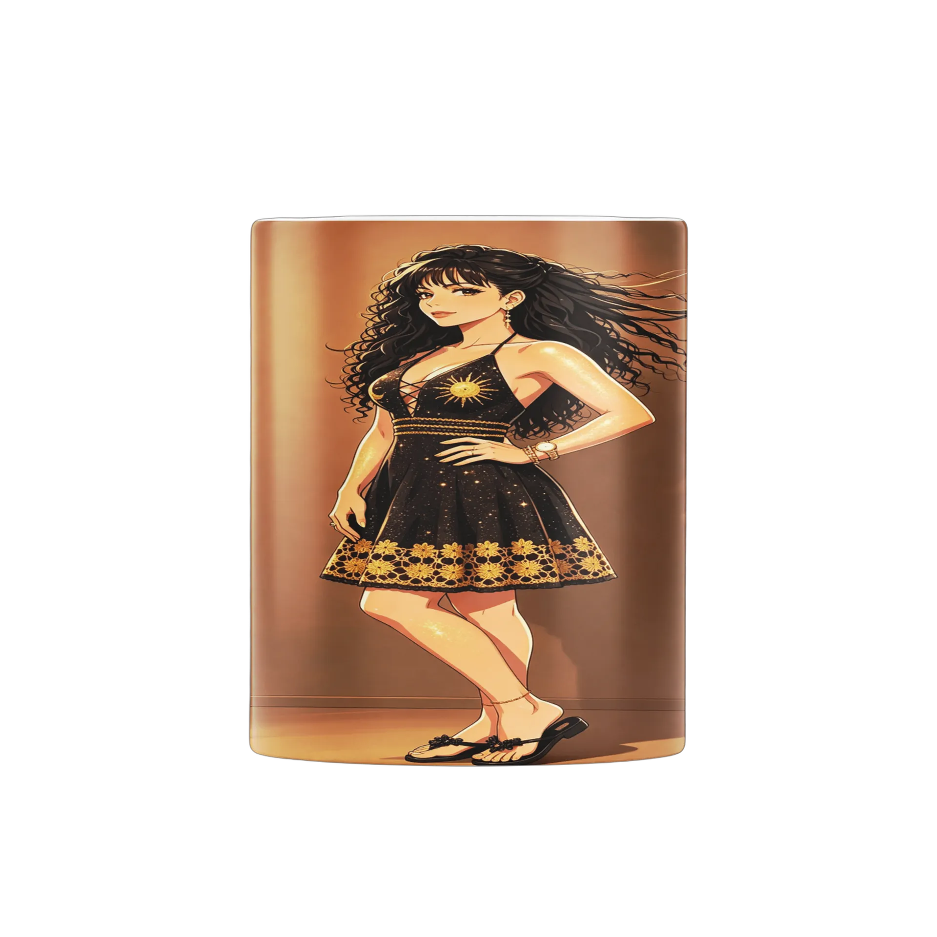 Caneca Ilustração Mulher Estilo Art Déco 325ml - Imagem 3