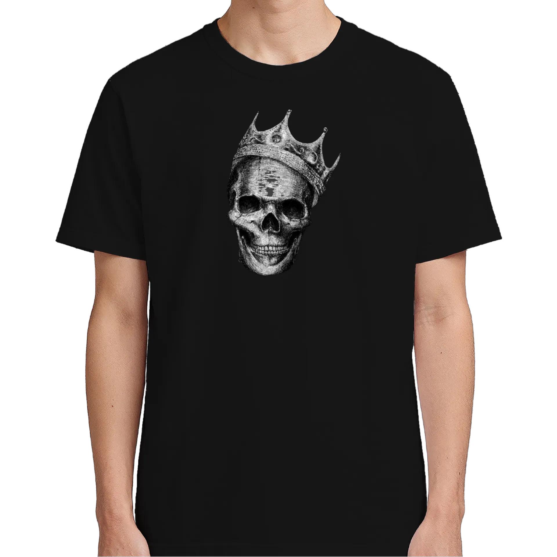 Camiseta Caveira com Coroa 100% Algodão - Imagem 5