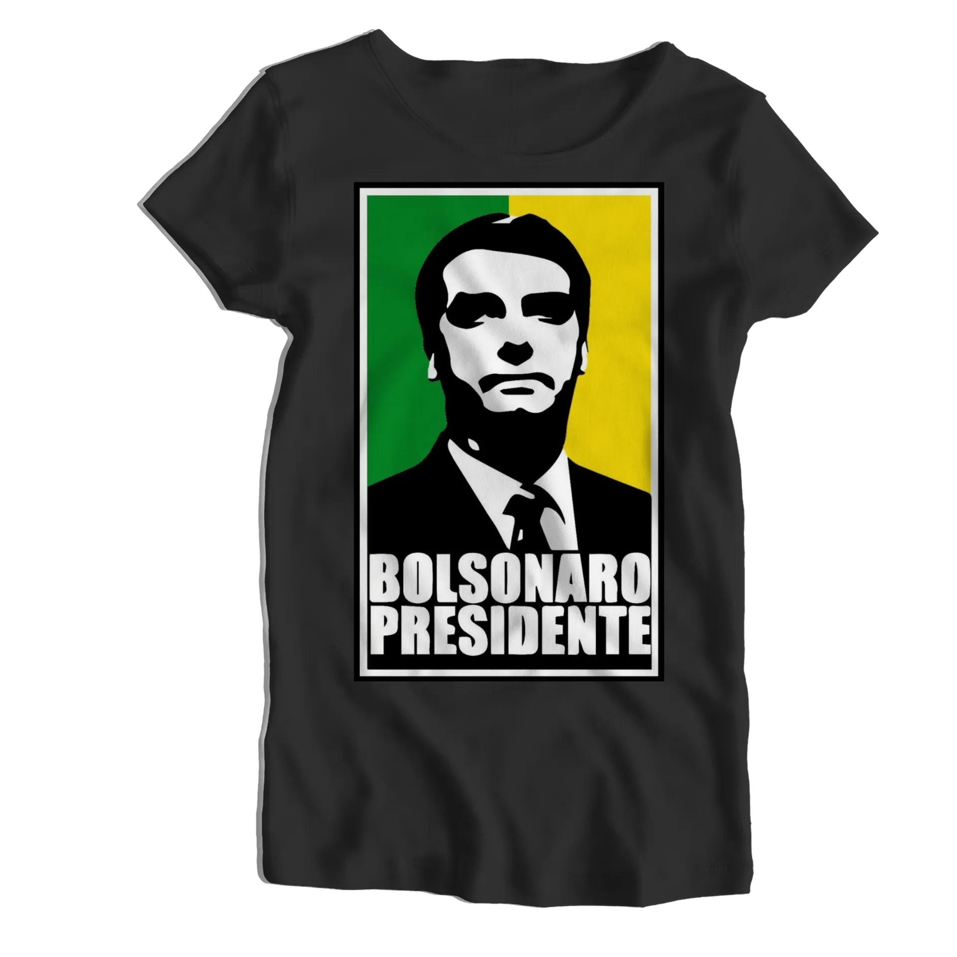 Camiseta Babylook Bolsonaro Presidente Arte Tipográfica - Imagem 1