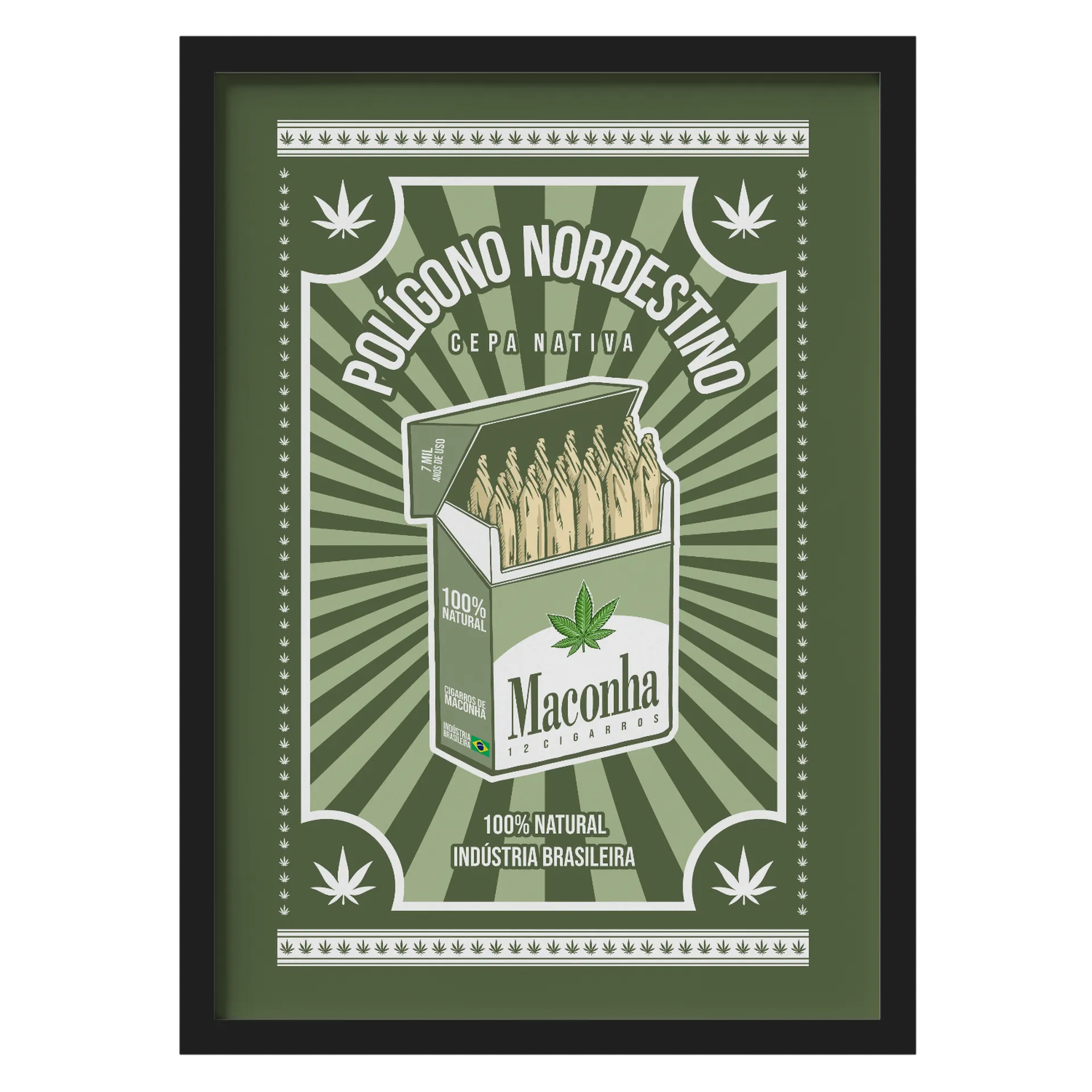 Quadro Polígono Nordestino 100% Natural A3 de Zanonart