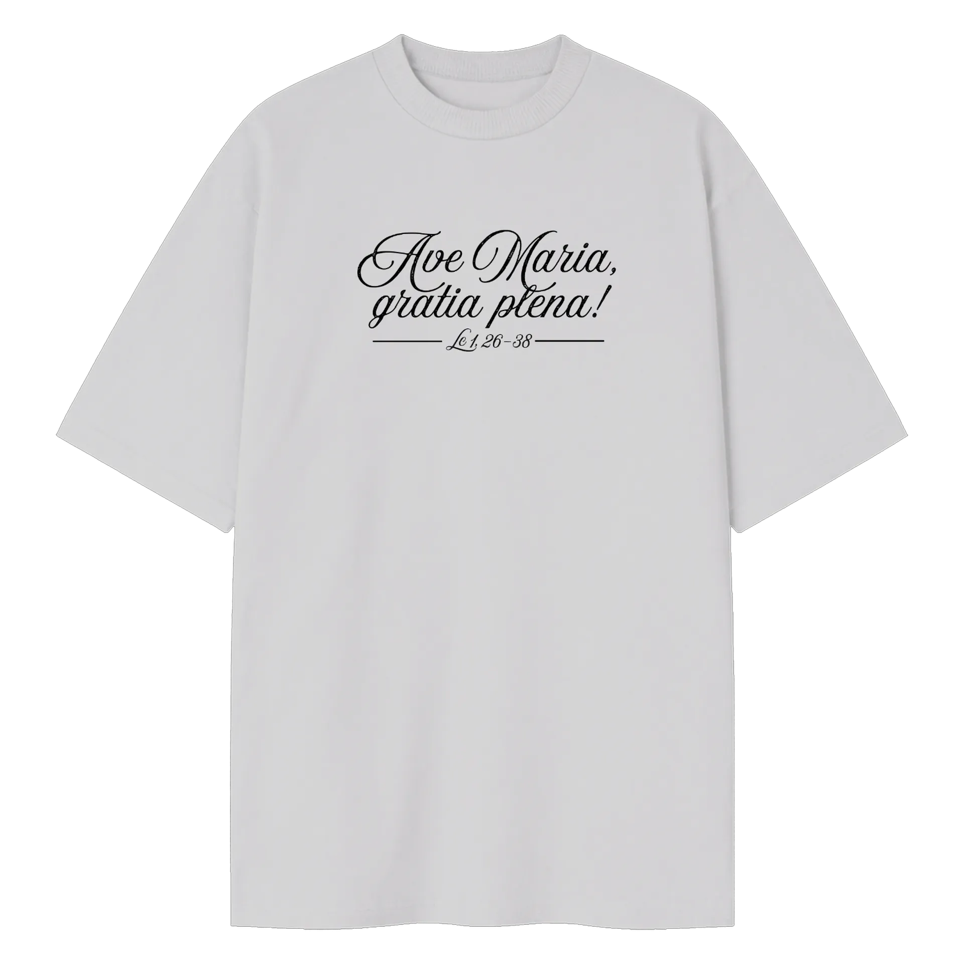 Camiseta Oversized - Ave Maria Gratia Plena - Anunciação - Imagem 1