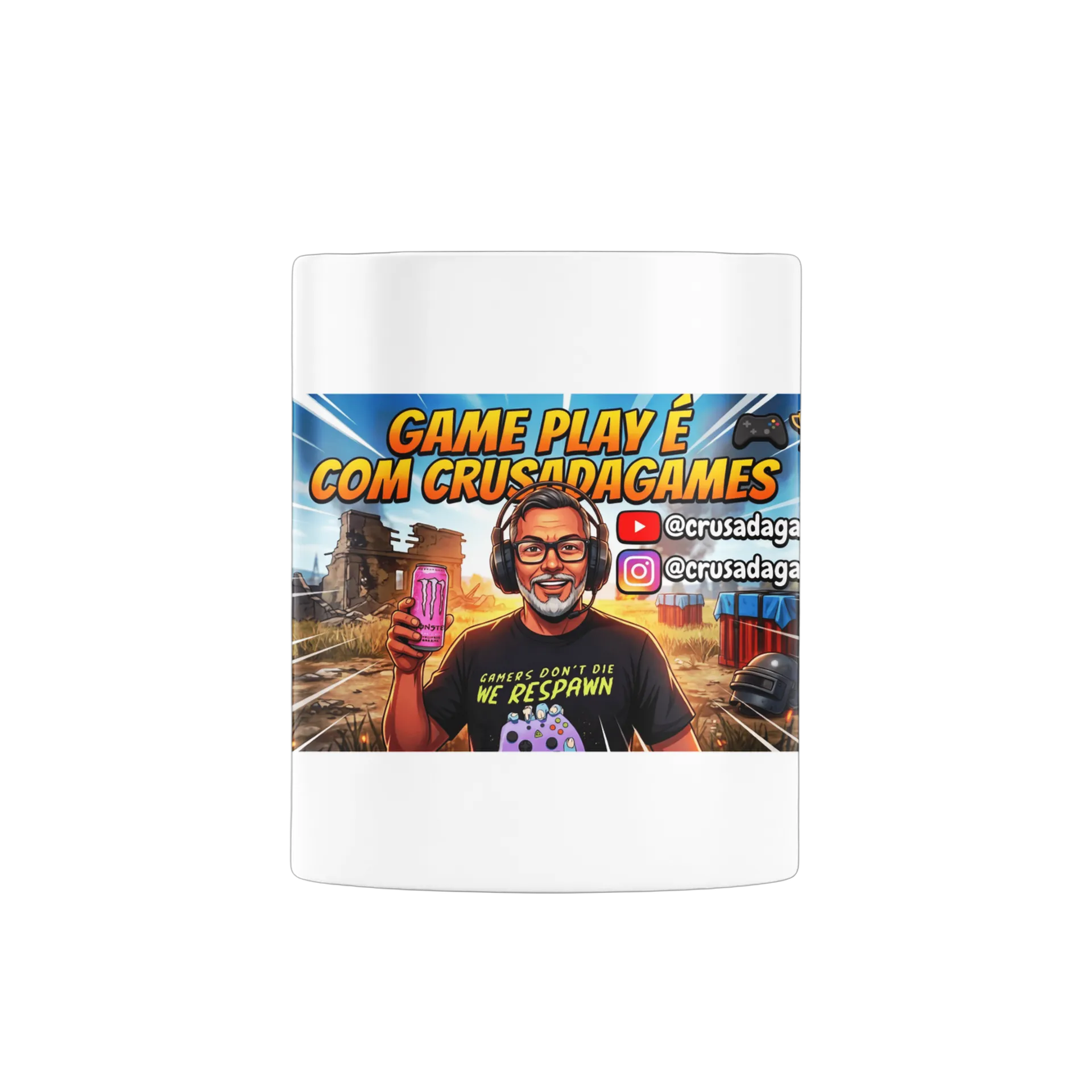 Caneca Cartoon Gamer com Crusadagam es 325ml de Crusadagames  — imagem 2 de 4
