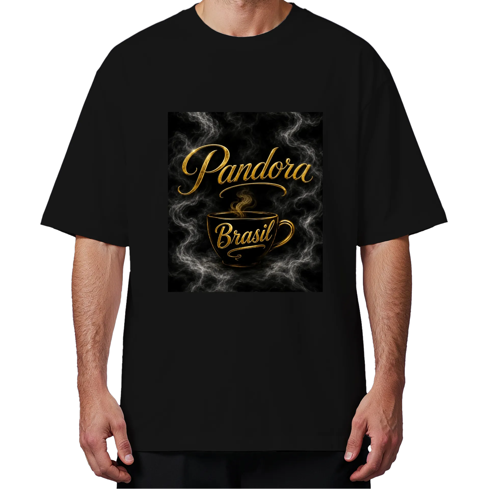 Camiseta Oversized Pandora Ouro Brasil 100% Algodão - Imagem 4