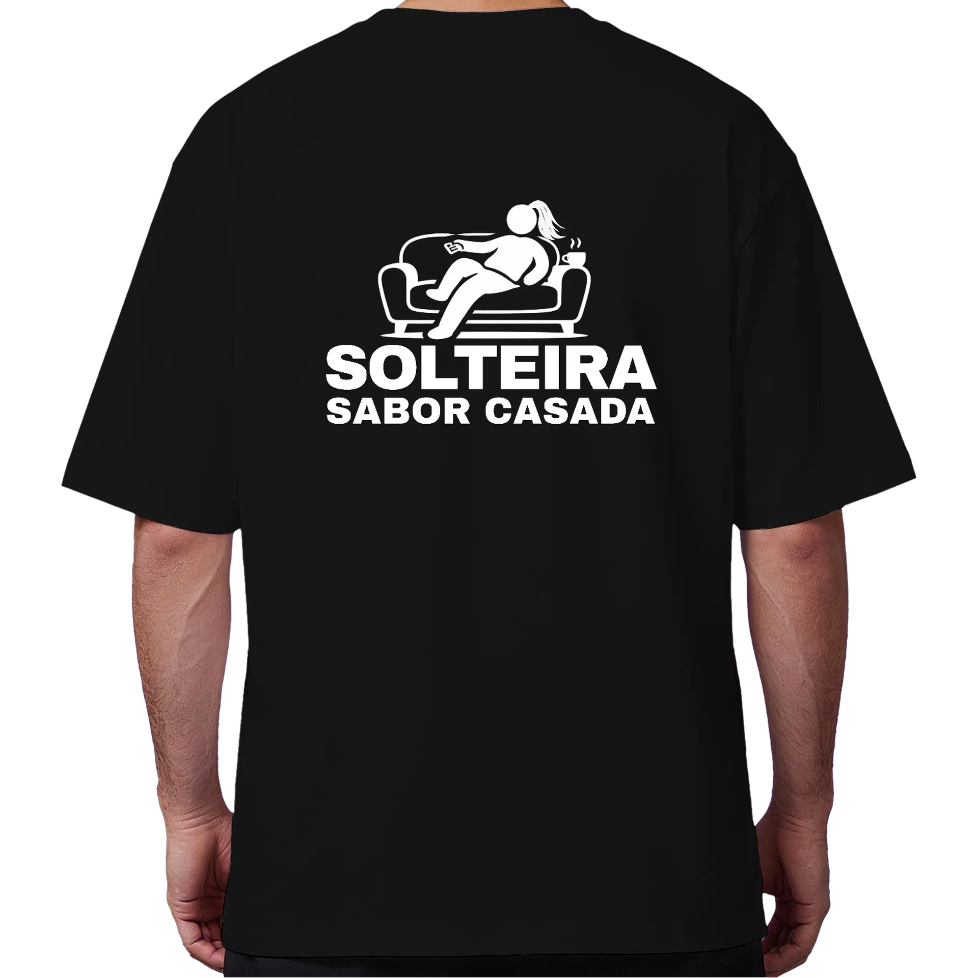 Camiseta Oversized Solteira Sabor Casada - Imagem 6