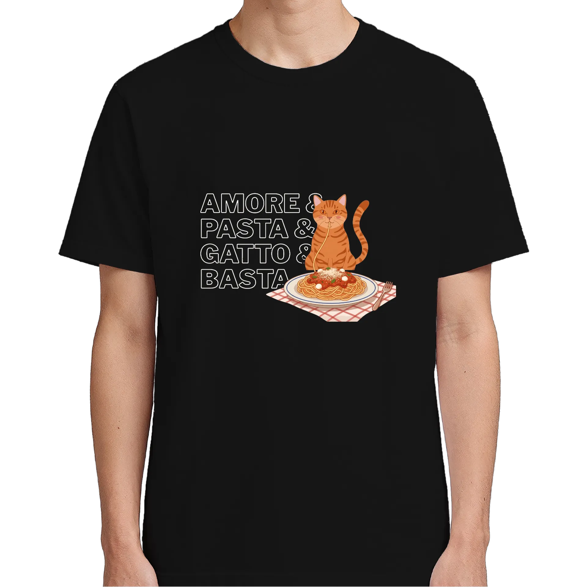 Camiseta Amore Pasta 1 de Um Gato Pitiko — imagem 4 de 6