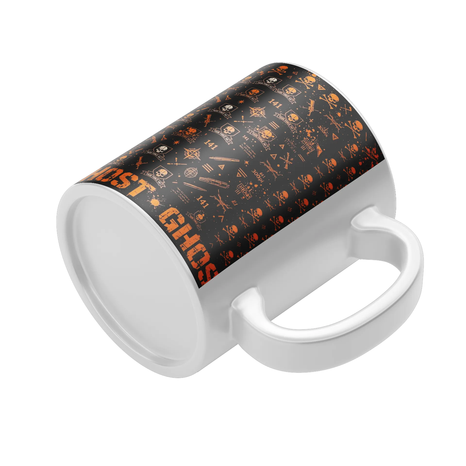 Caneca Soldado com Máscara de Caveira Estilo Grunge 325ml de gabriel — imagem 4 de 4