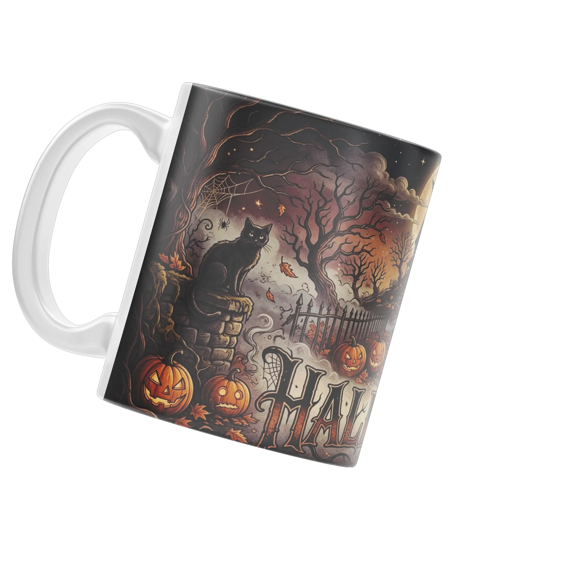 Caneca Halloween Tipográfica Casa Assombrada 325ml de Caneca Store — imagem 3 de 4