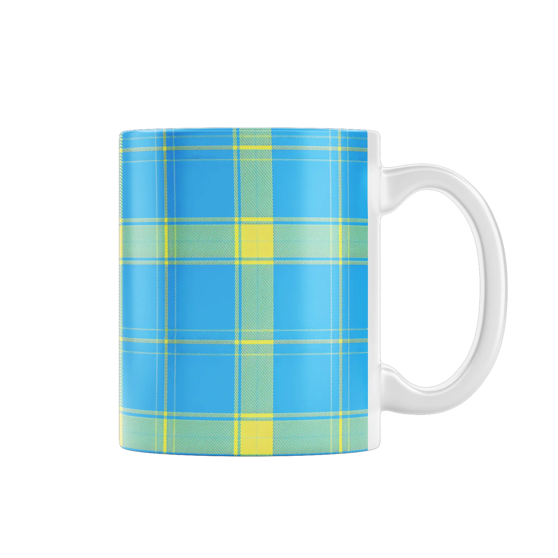 Caneca Porcelana Estampa Plaid 325ml - Imagem 1