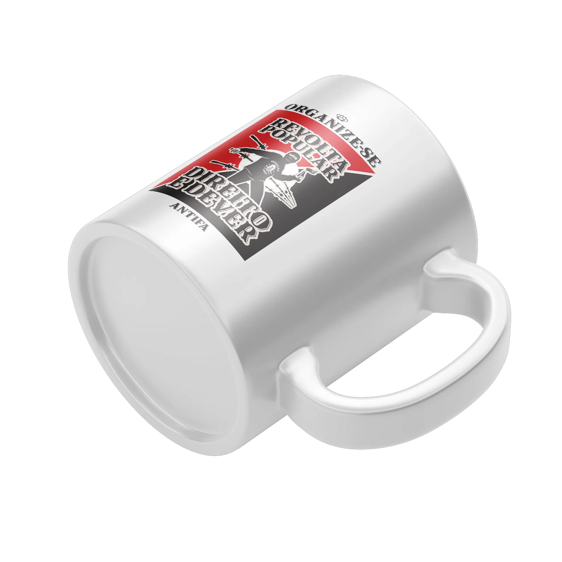 Caneca Porcelana Revolta Popular Antifa 325ml - Imagem 4
