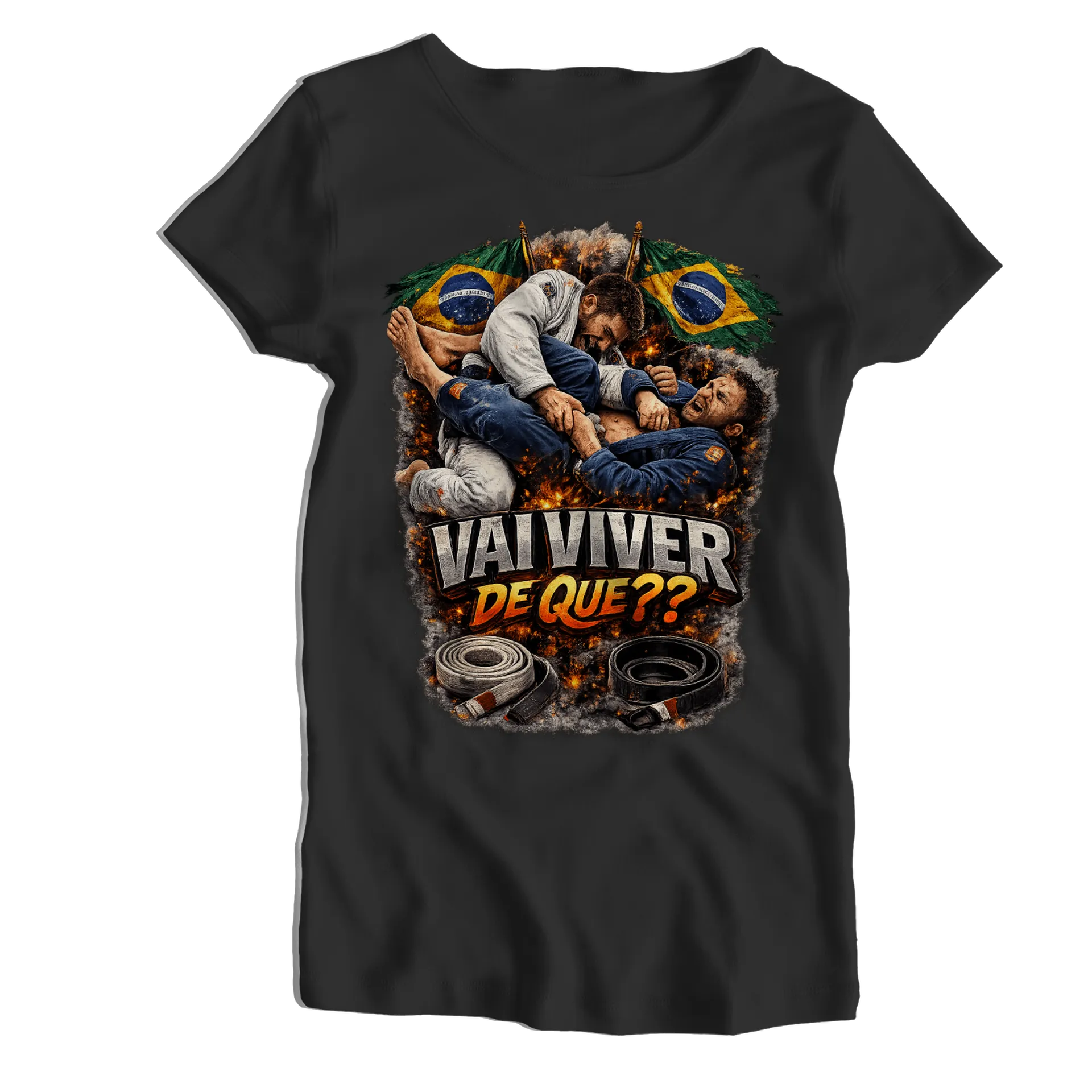 Babylook Jiu-jitsu Vai viver de que?? de Wagnão