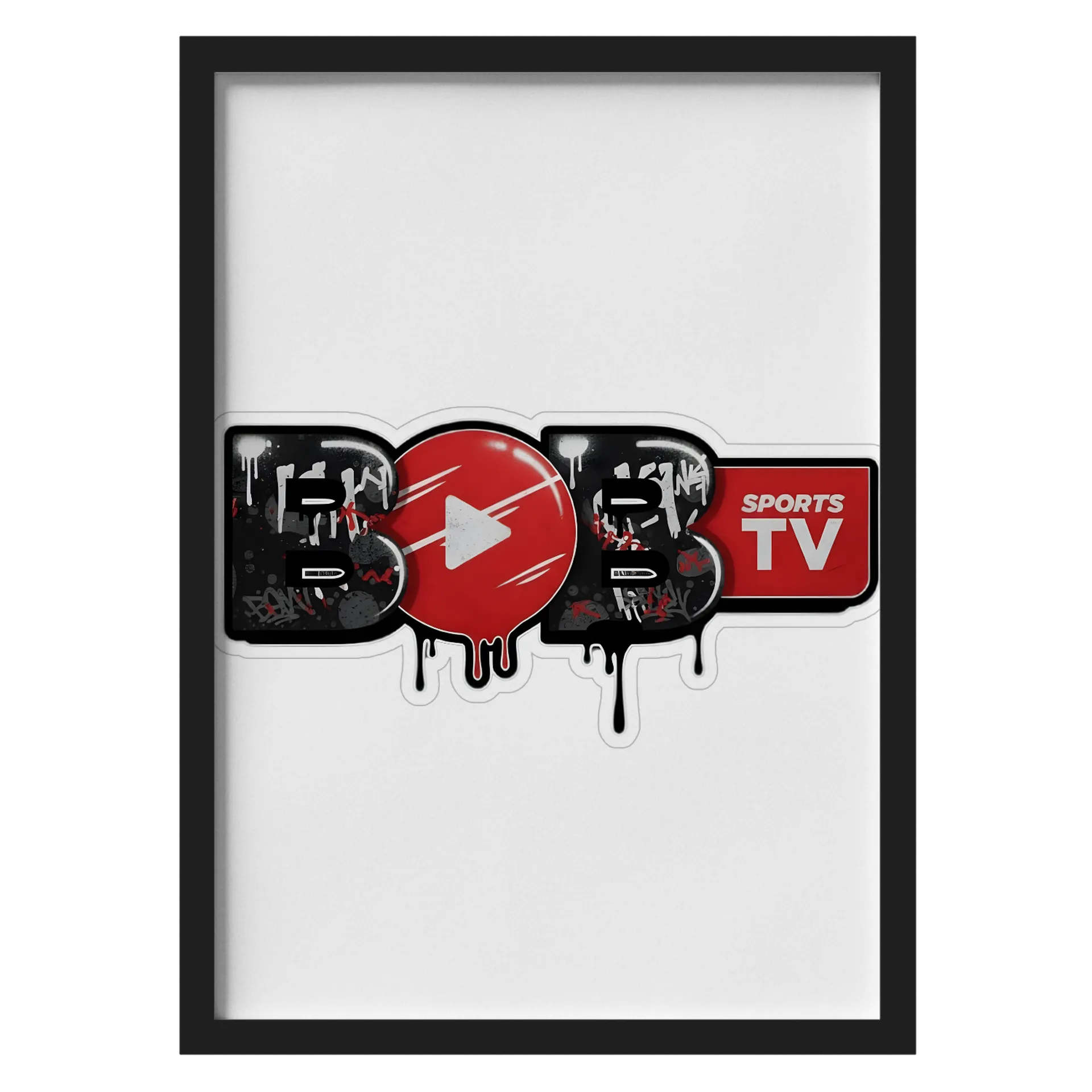 Quadro A3 Bob TV Com Vidro - Imagem 1