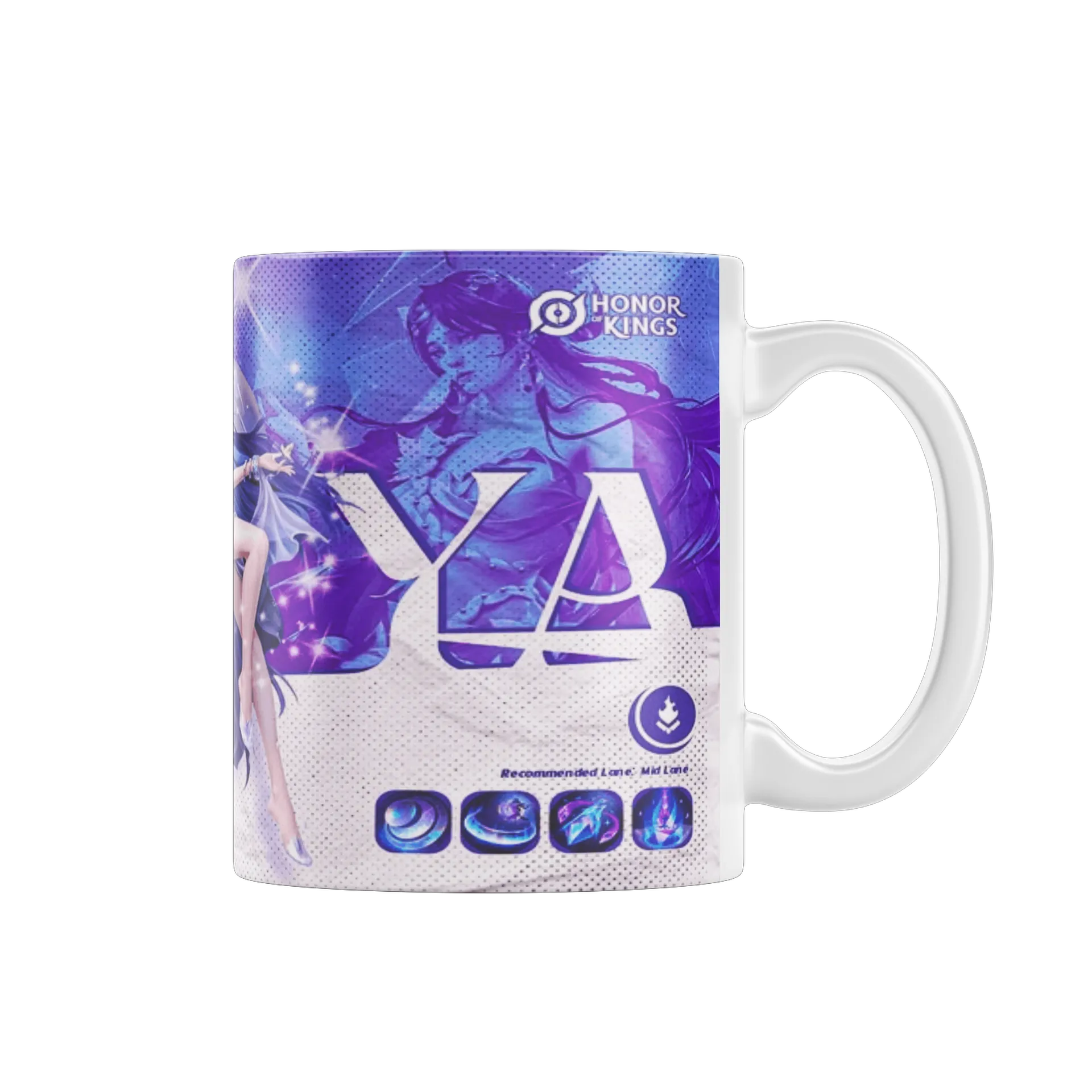 Caneca Honra dos Reis Haya Anime Roxo e Azul 325ml de Cuppira — imagem 1 de 4