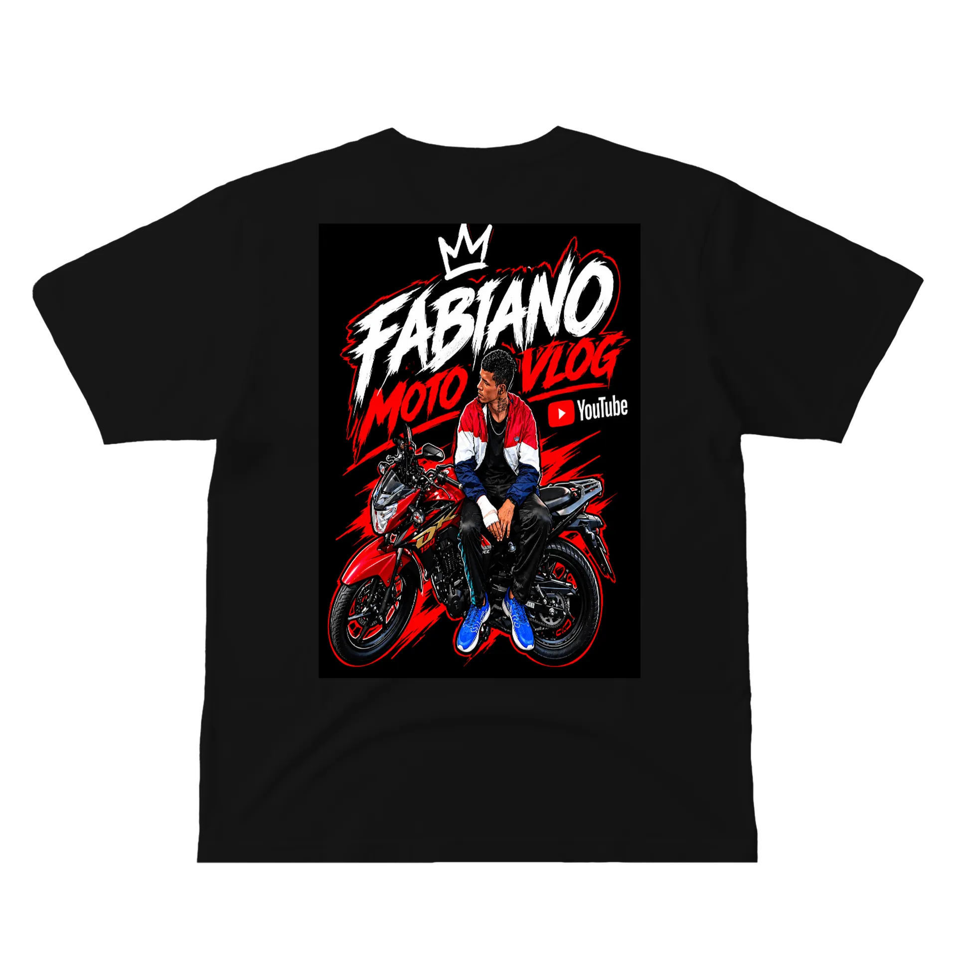 Camiseta personalizada de fabianomotovlog — imagem 2 de 6