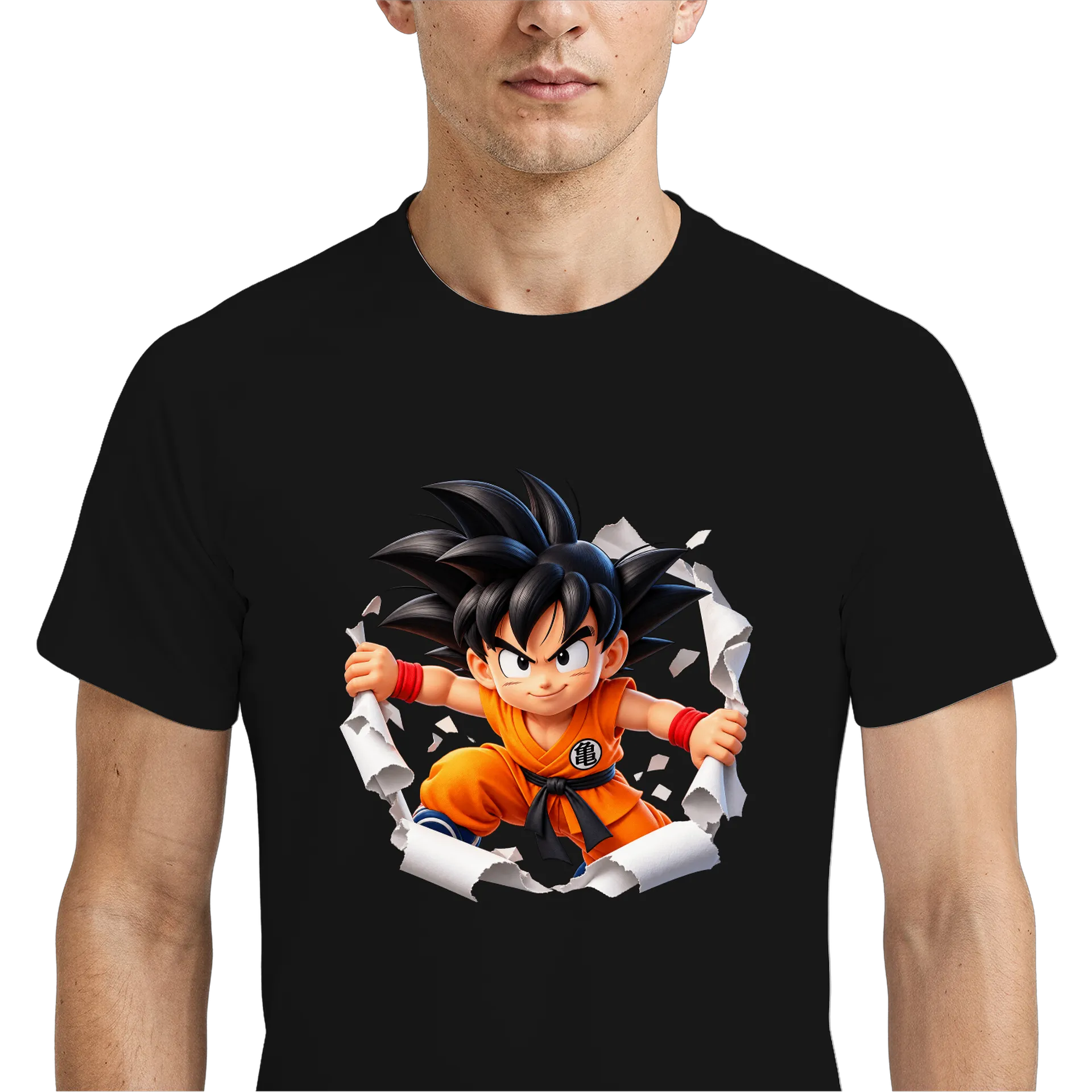 Camiseta Dry Fit Goku Infantil Anime Colorido Poliéster - Imagem 4