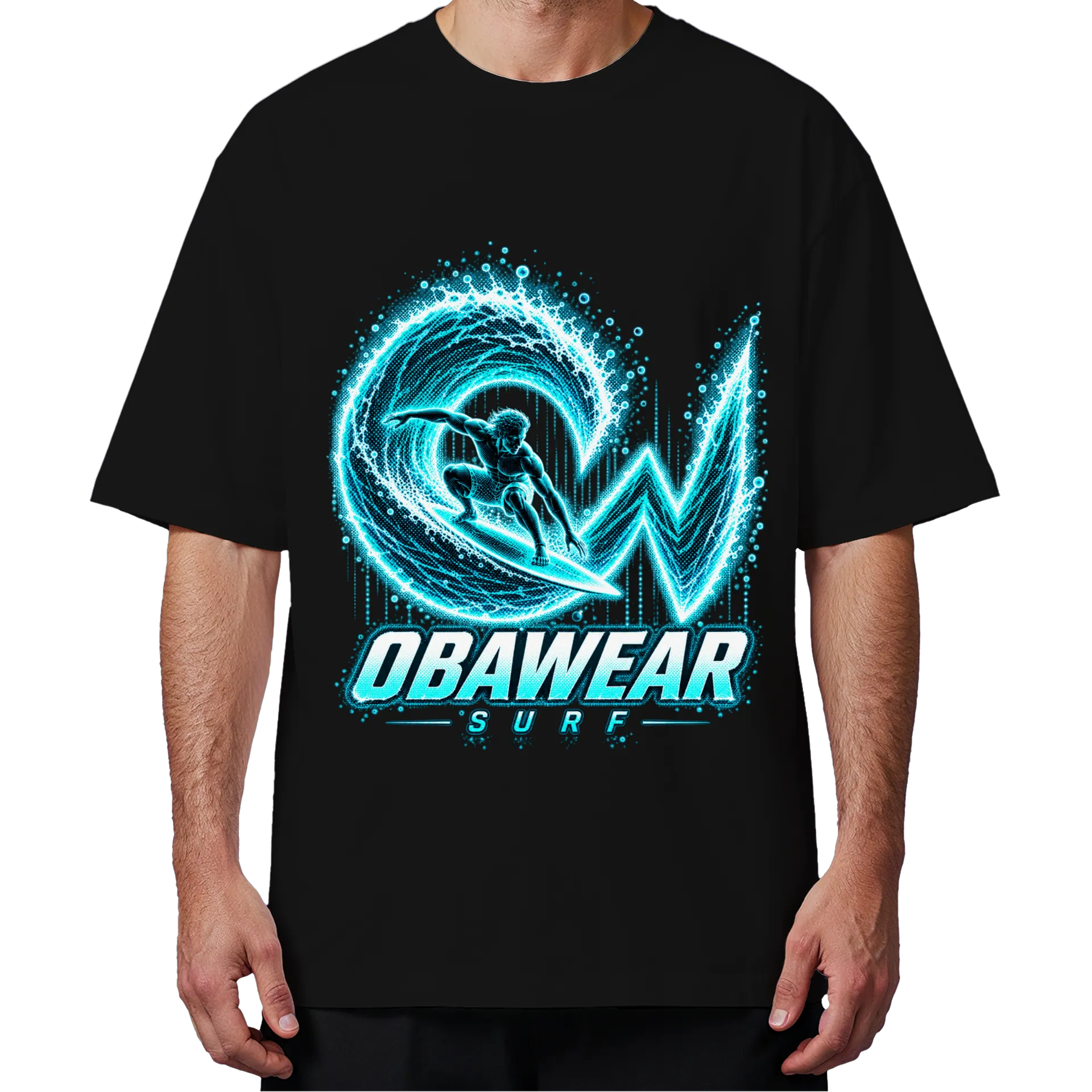 Camiseta Oversized OBAWEAR Holo wave Surf - Imagem 4