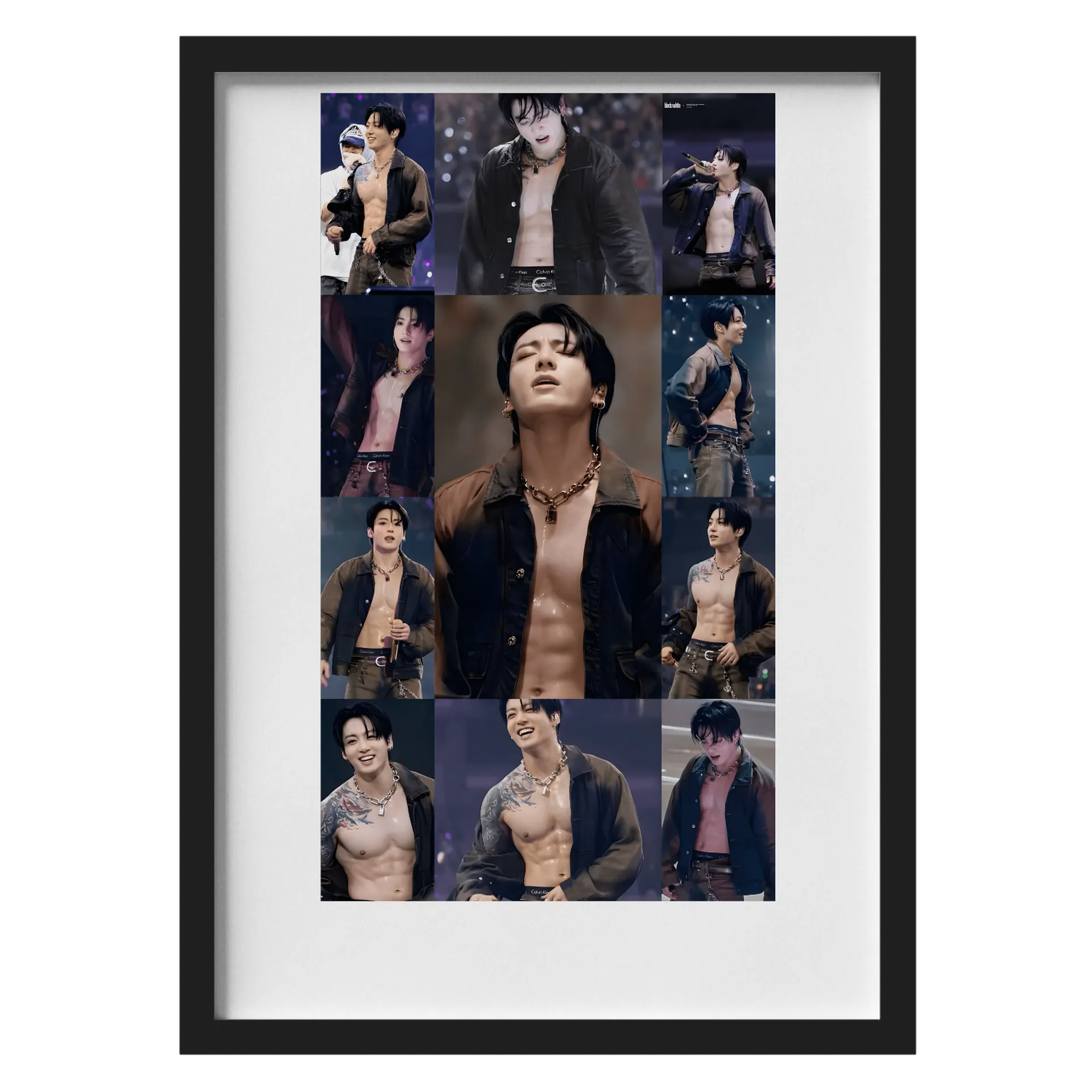 Quadro Collage de Estilo K-pop A3 com Vidro MDF e Vidro - Imagem 1